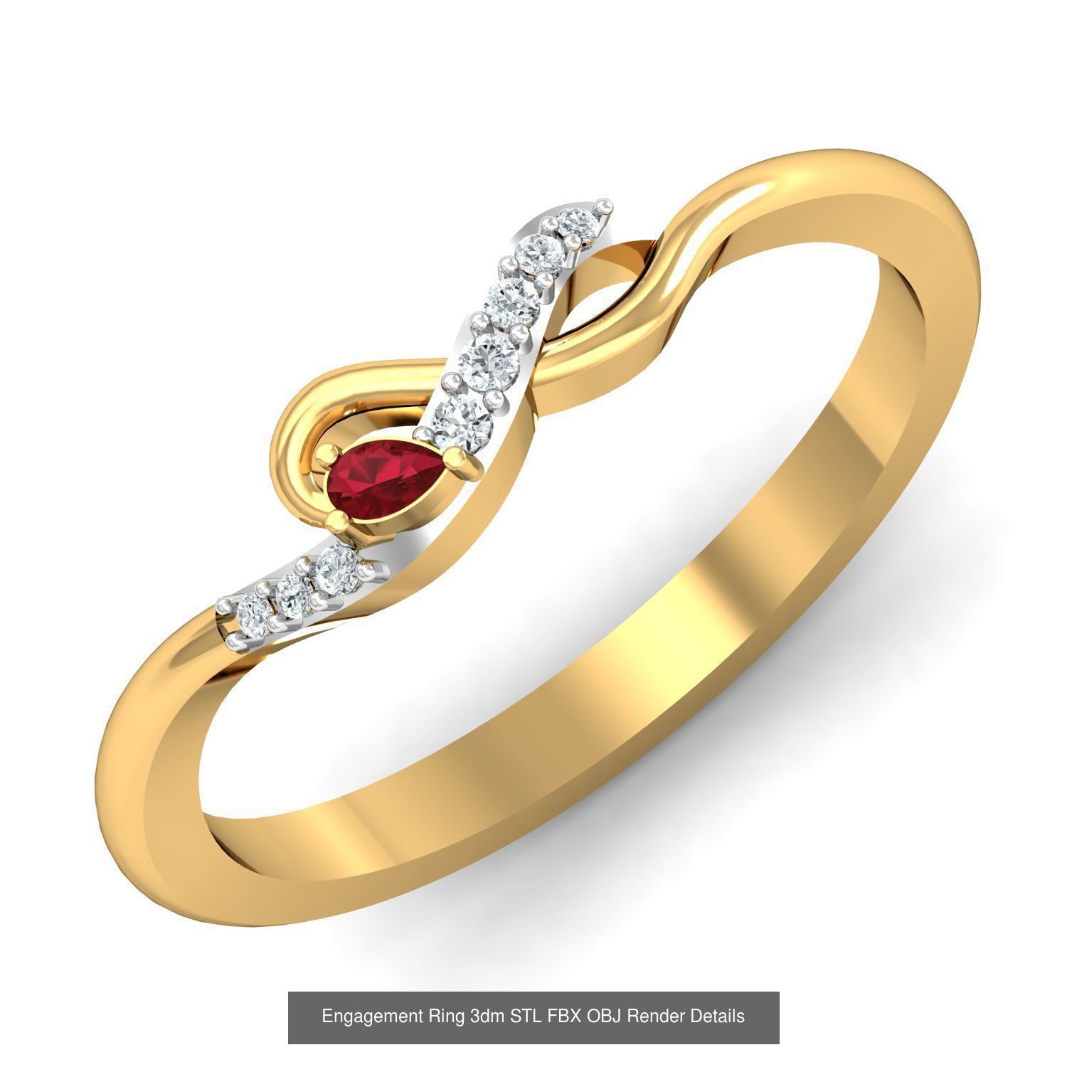 206 Solitaire Rings 3dm STL OBJ FBX Details 3D Model Collection _163