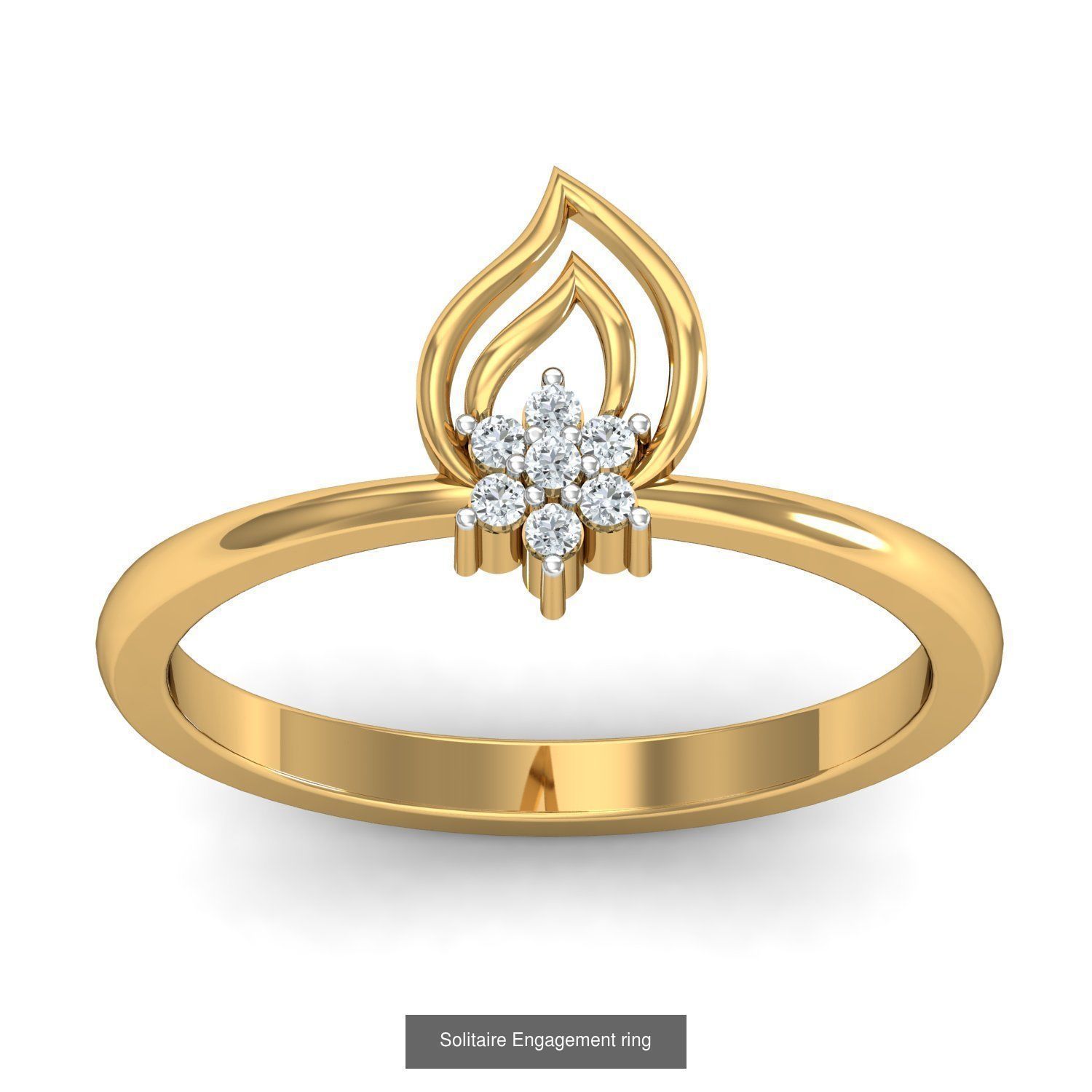 206 Solitaire Rings 3dm STL OBJ FBX Details 3D Model Collection _106