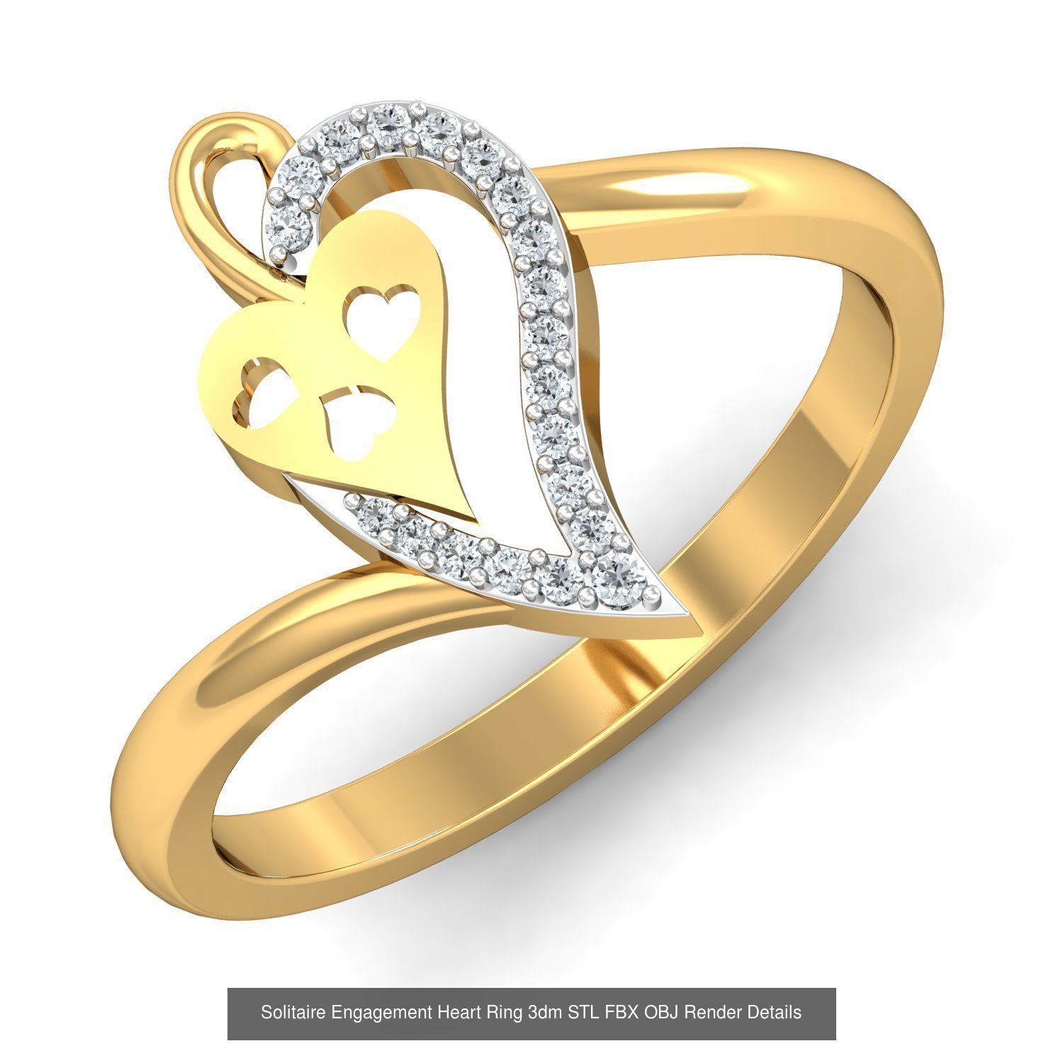 206 Solitaire Rings 3dm STL OBJ FBX Details 3D Model Collection _171