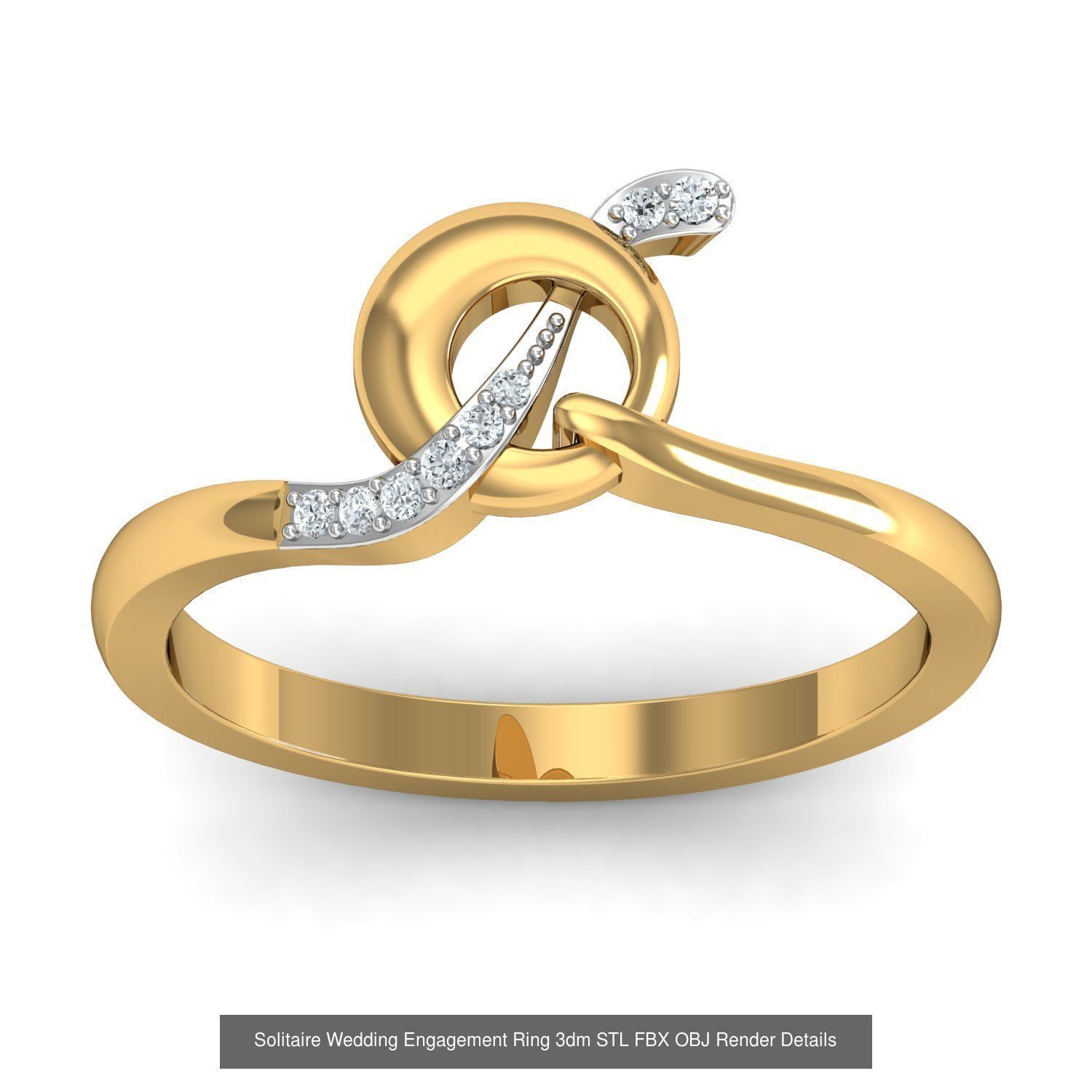206 Solitaire Rings 3dm STL OBJ FBX Details 3D Model Collection _53