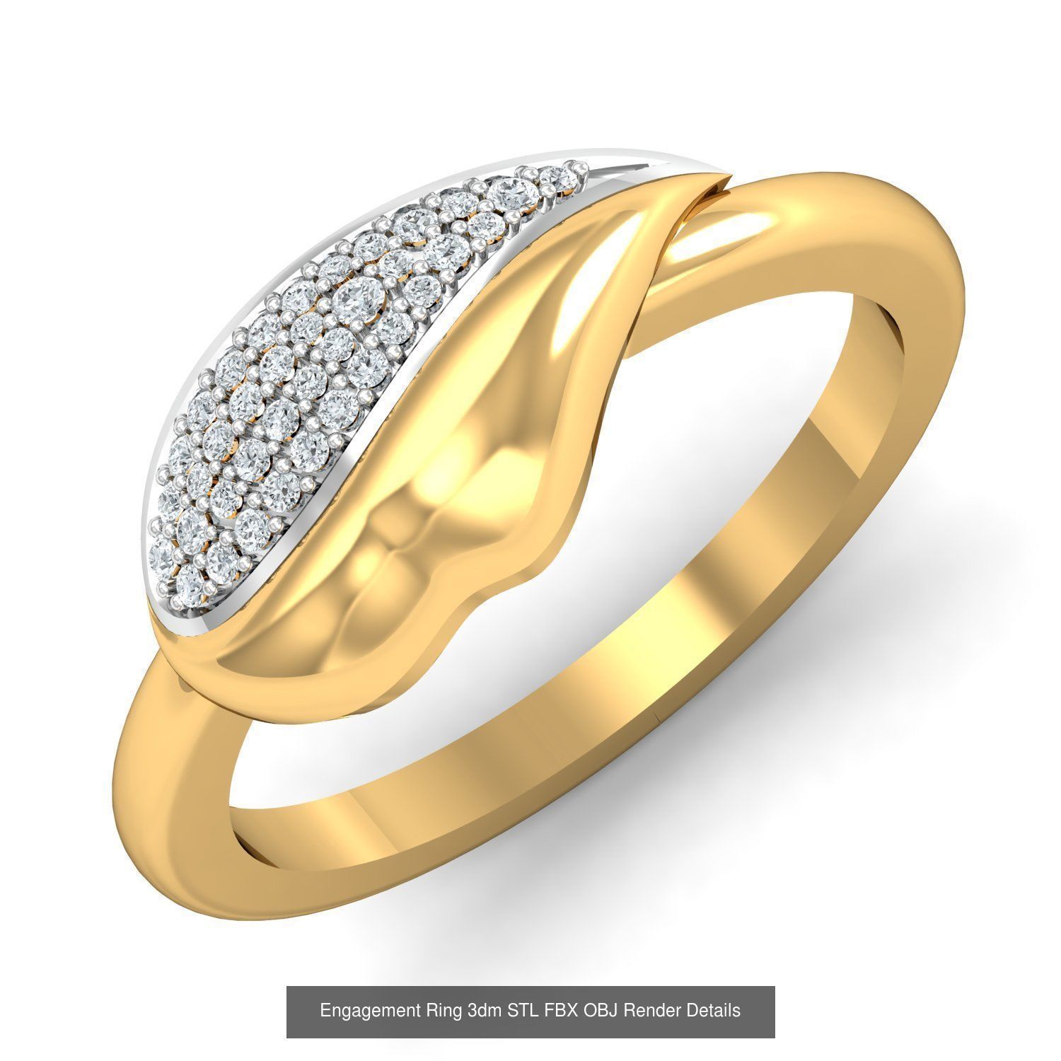 206 Solitaire Rings 3dm STL OBJ FBX Details 3D Model Collection _156