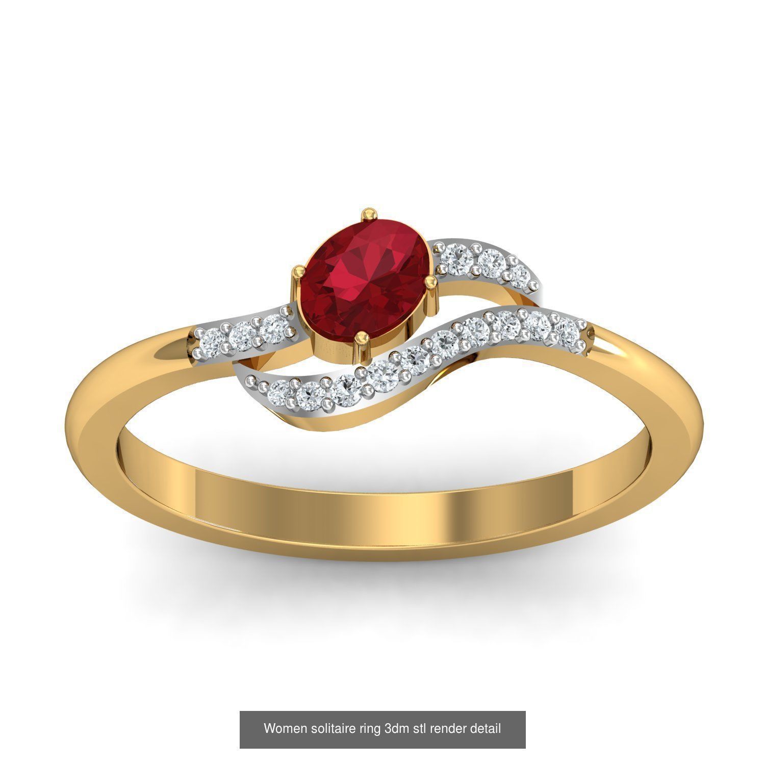 206 Solitaire Rings 3dm STL OBJ FBX Details 3D Model Collection _116