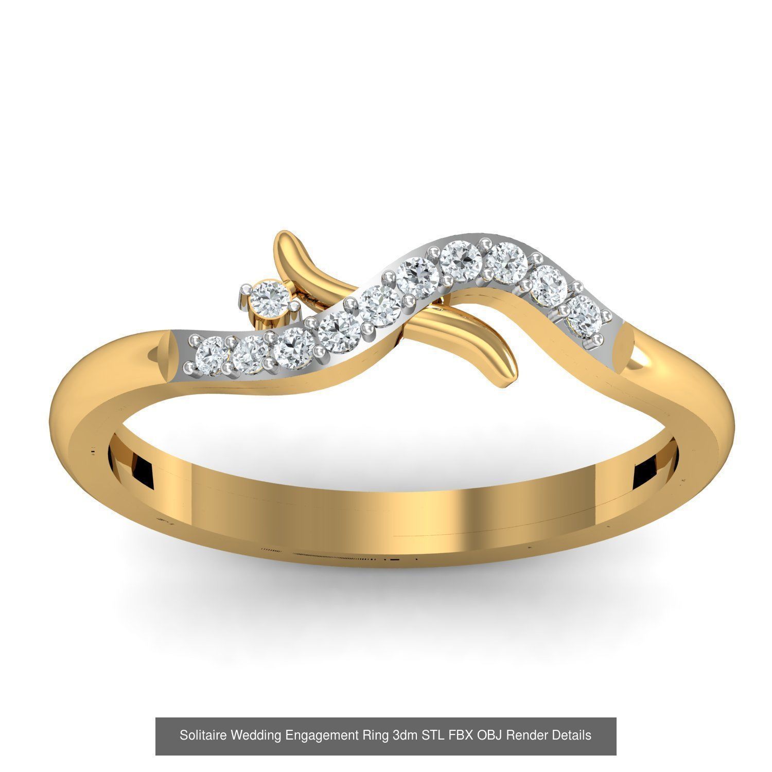 206 Solitaire Rings 3dm STL OBJ FBX Details 3D Model Collection _58