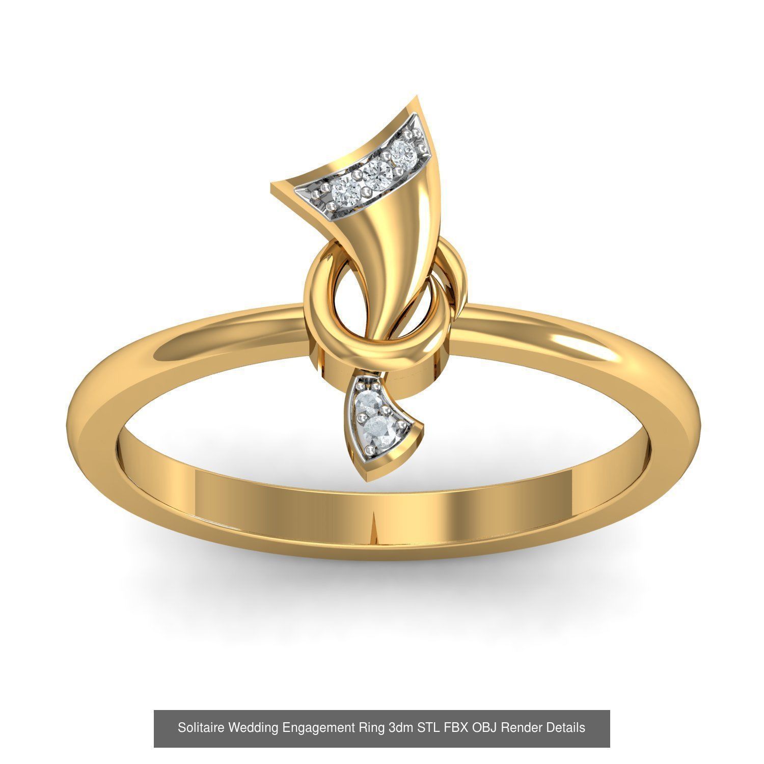 206 Solitaire Rings 3dm STL OBJ FBX Details 3D Model Collection _73