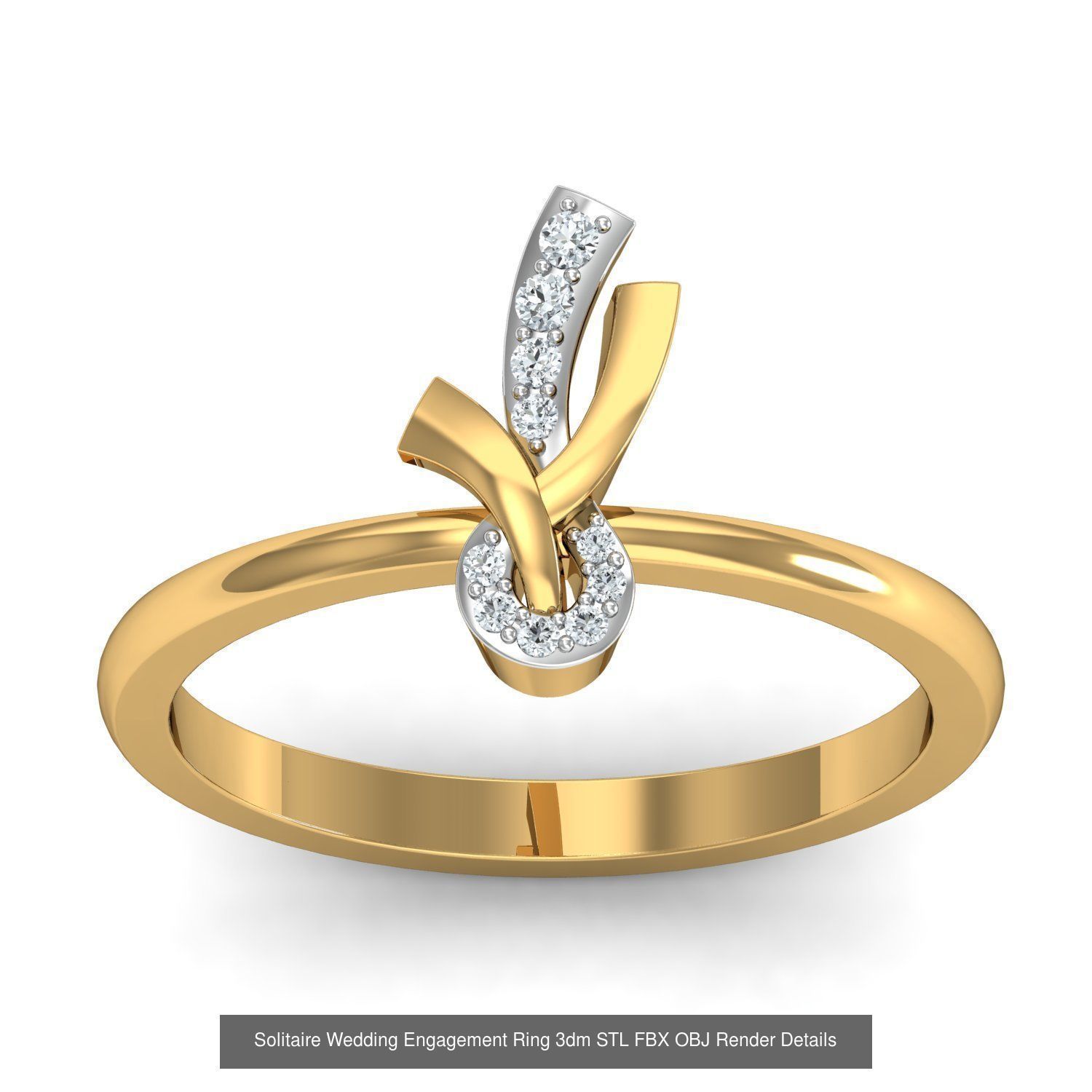 206 Solitaire Rings 3dm STL OBJ FBX Details 3D Model Collection _50