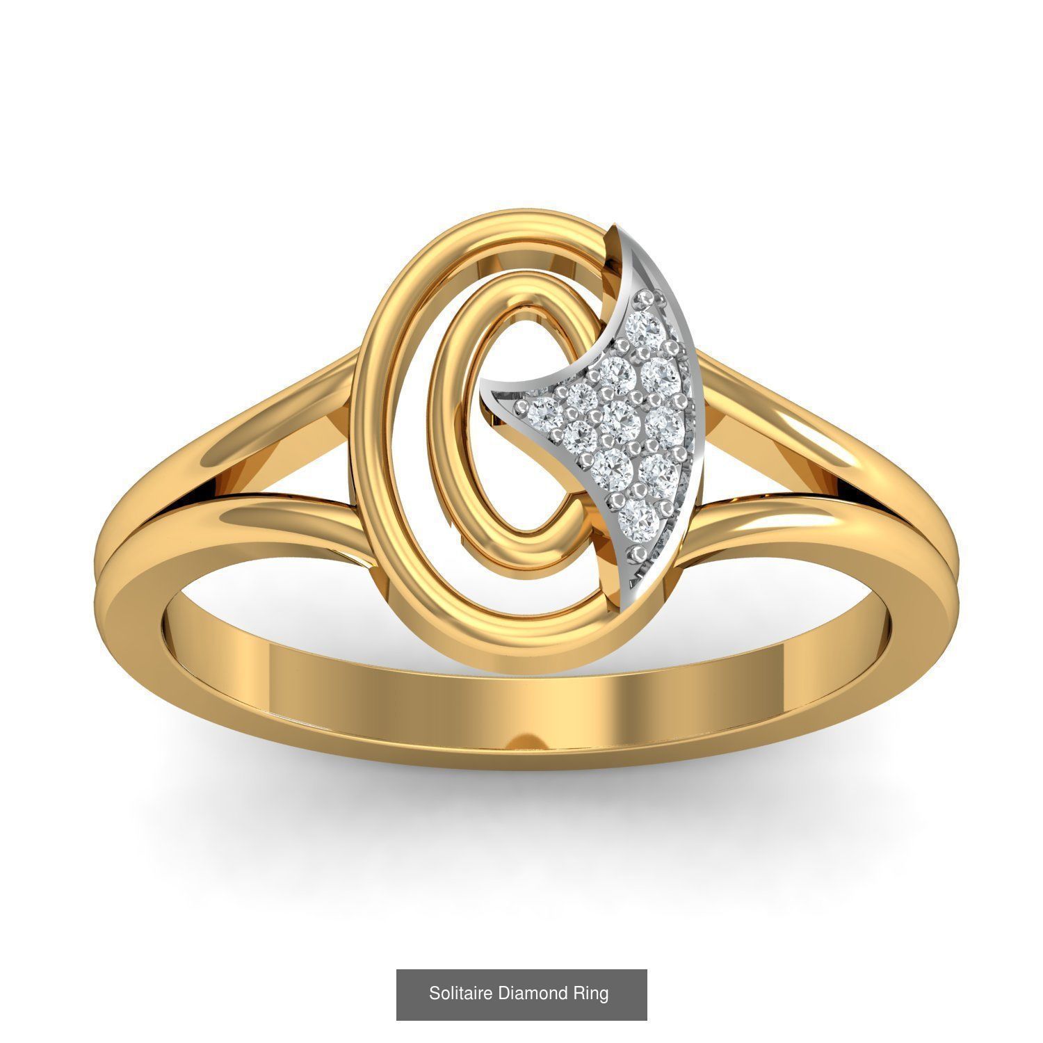 206 Solitaire Rings 3dm STL OBJ FBX Details 3D Model Collection _104