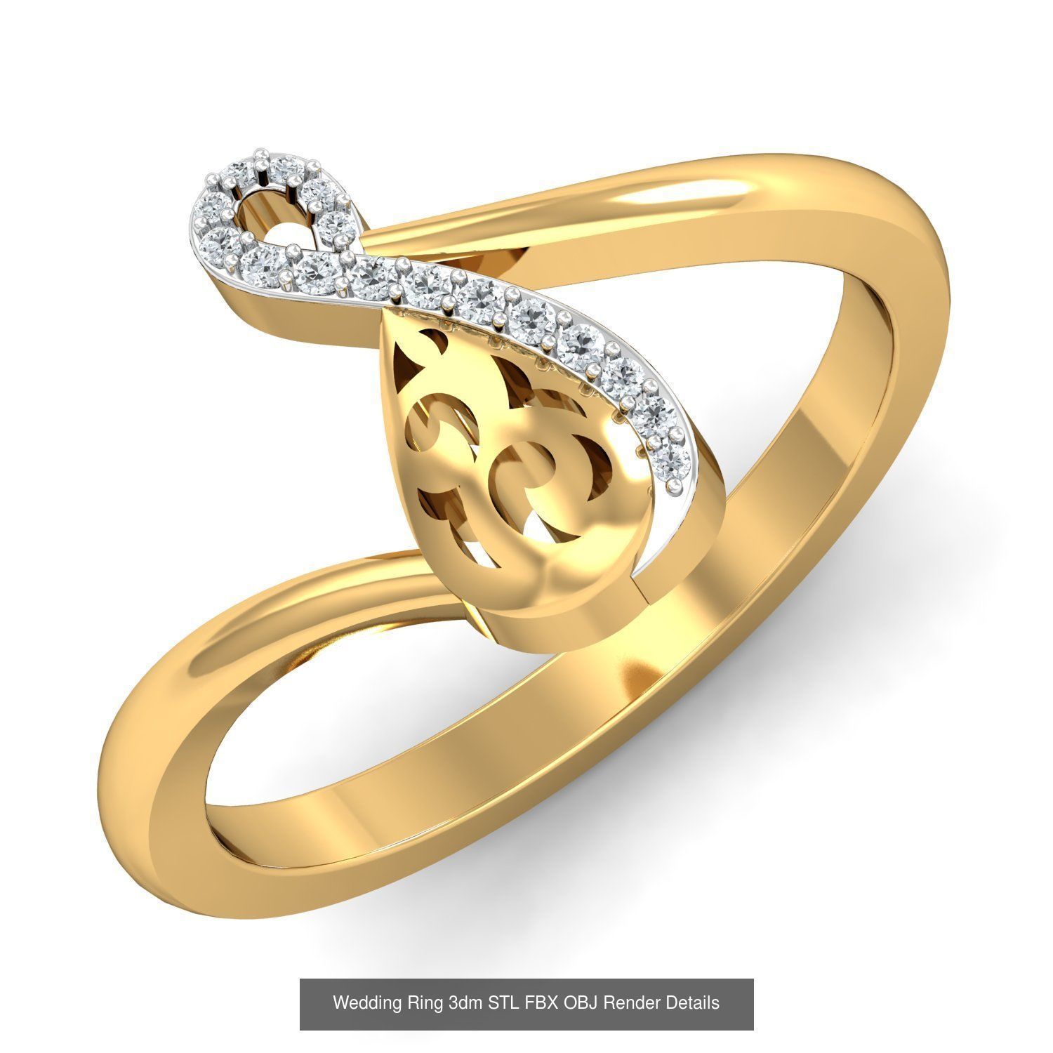 206 Solitaire Rings 3dm STL OBJ FBX Details 3D Model Collection _144