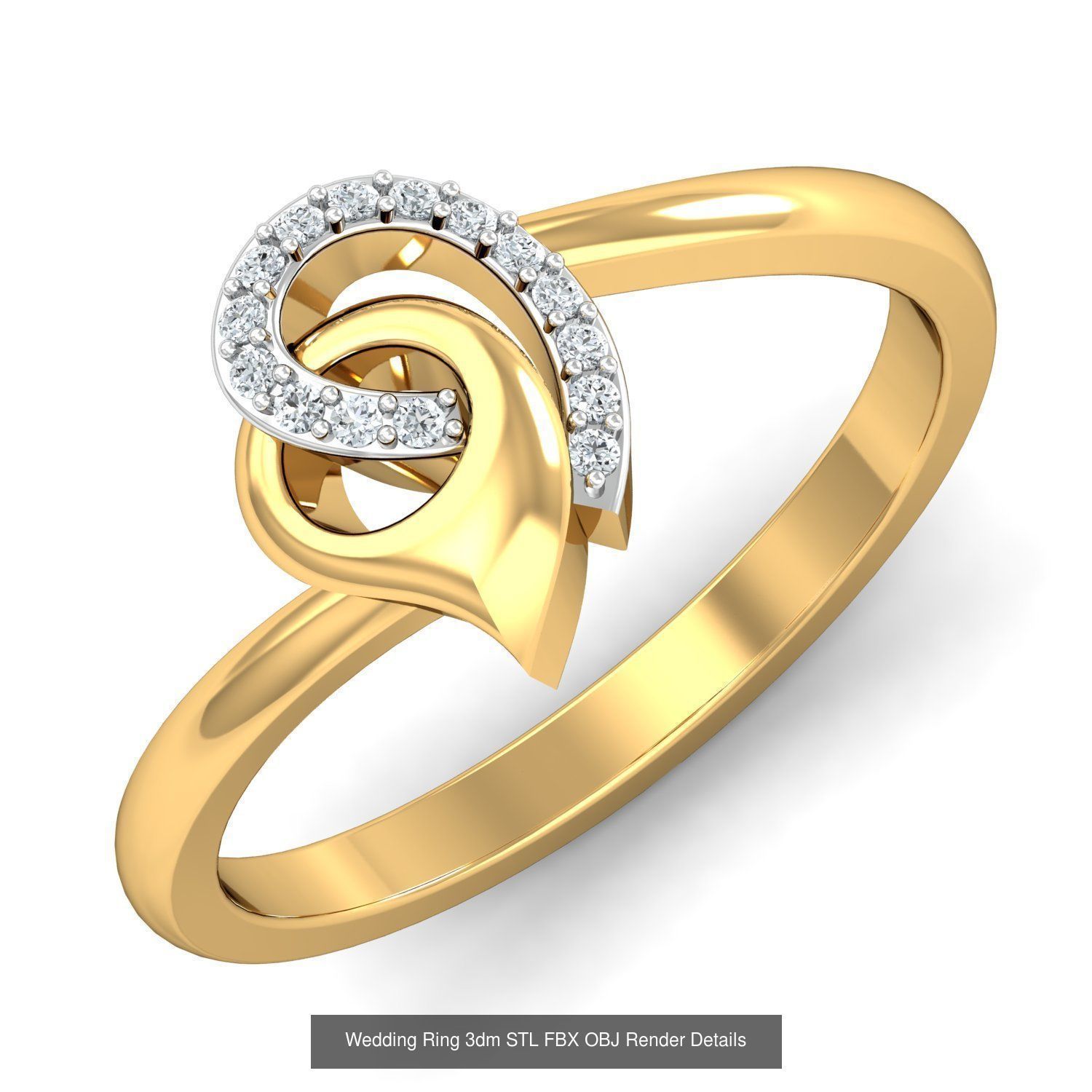 206 Solitaire Rings 3dm STL OBJ FBX Details 3D Model Collection _143