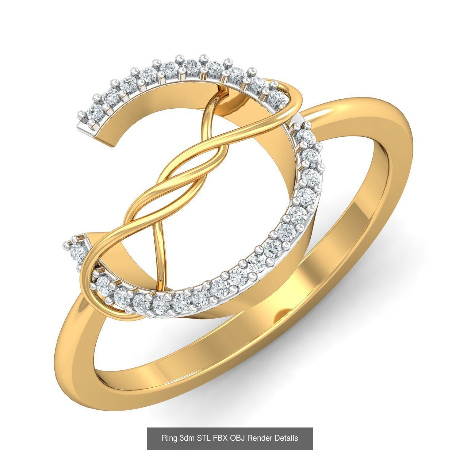 206 Solitaire Rings 3dm STL OBJ FBX Details 3D Model Collection _127