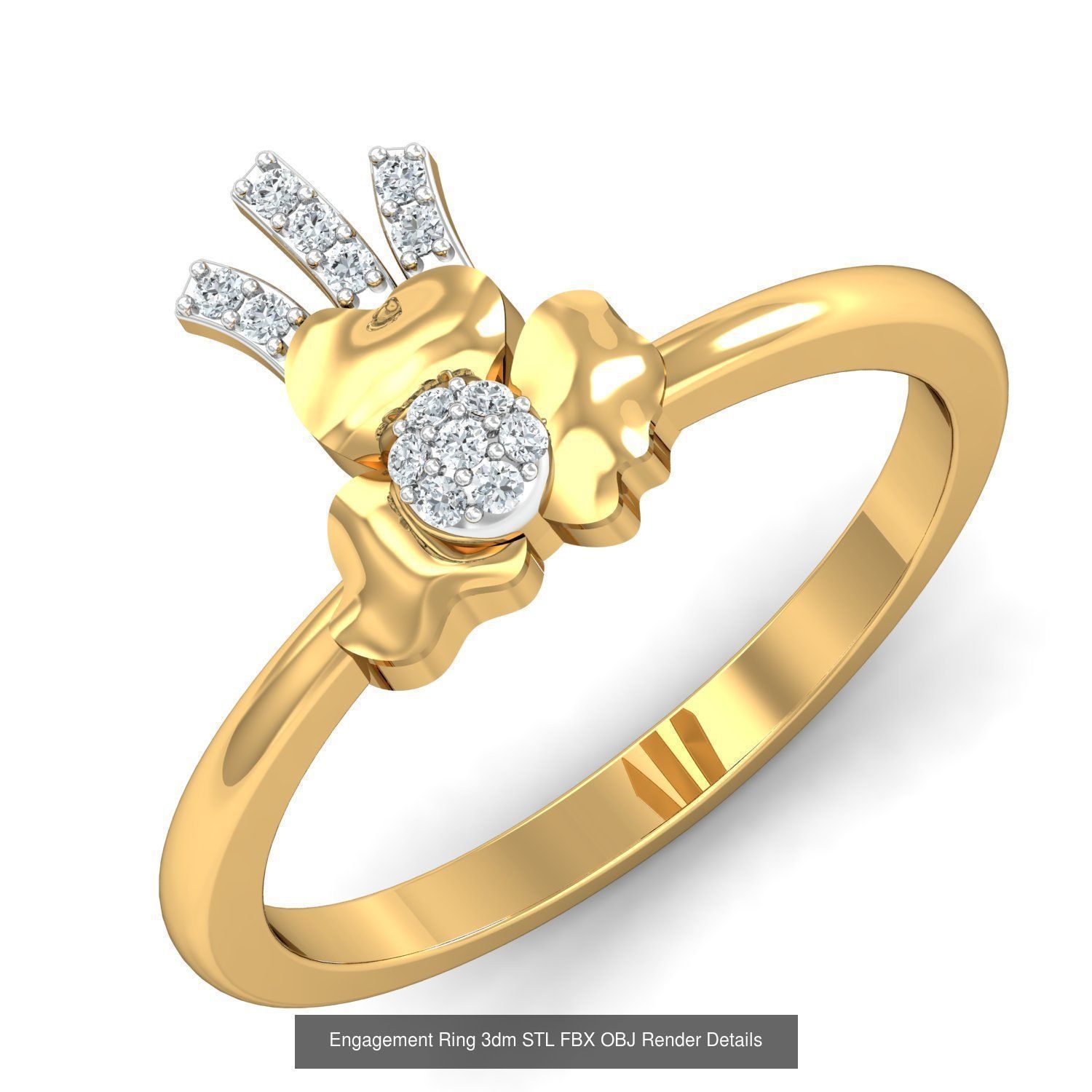 206 Solitaire Rings 3dm STL OBJ FBX Details 3D Model Collection _149