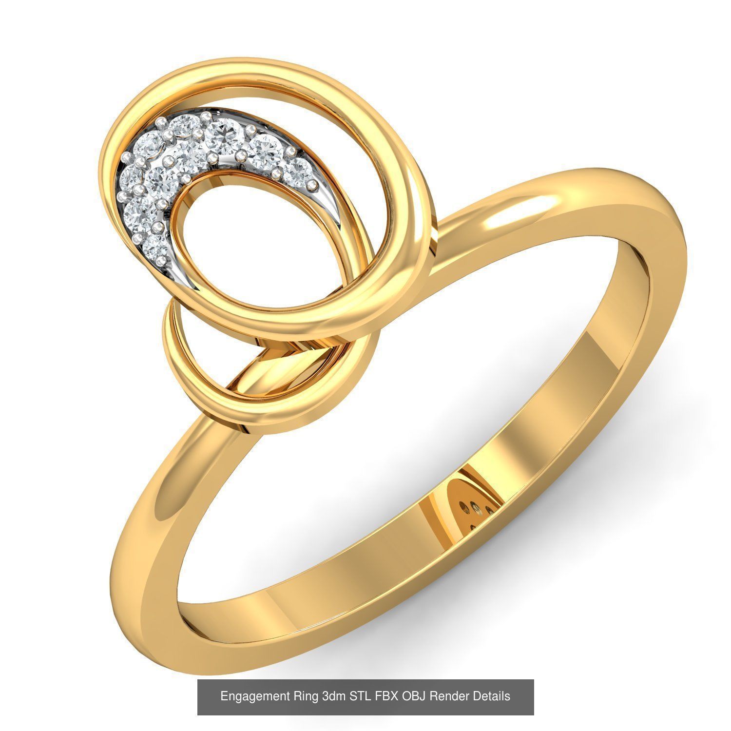 206 Solitaire Rings 3dm STL OBJ FBX Details 3D Model Collection _162
