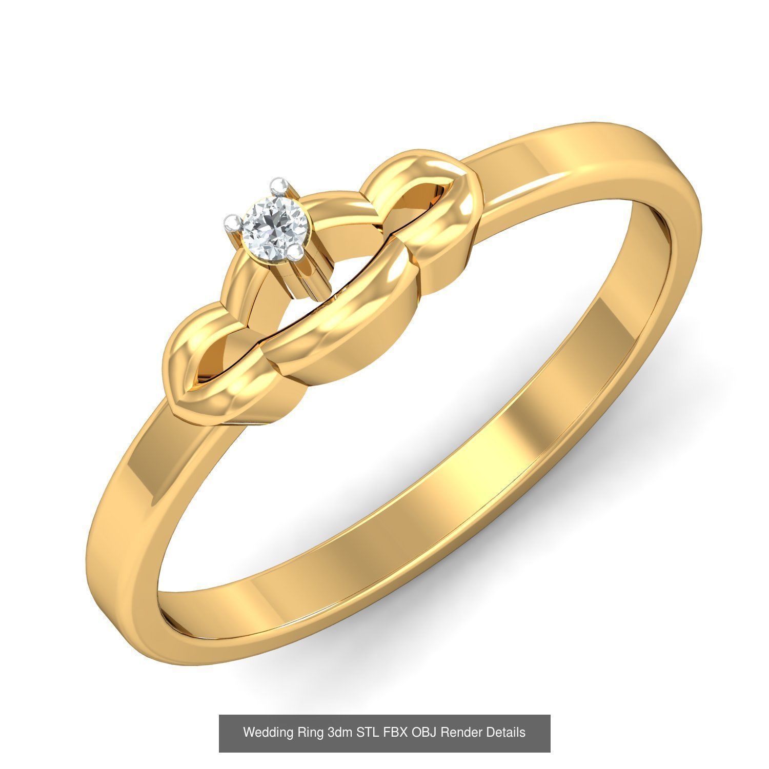206 Solitaire Rings 3dm STL OBJ FBX Details 3D Model Collection _138