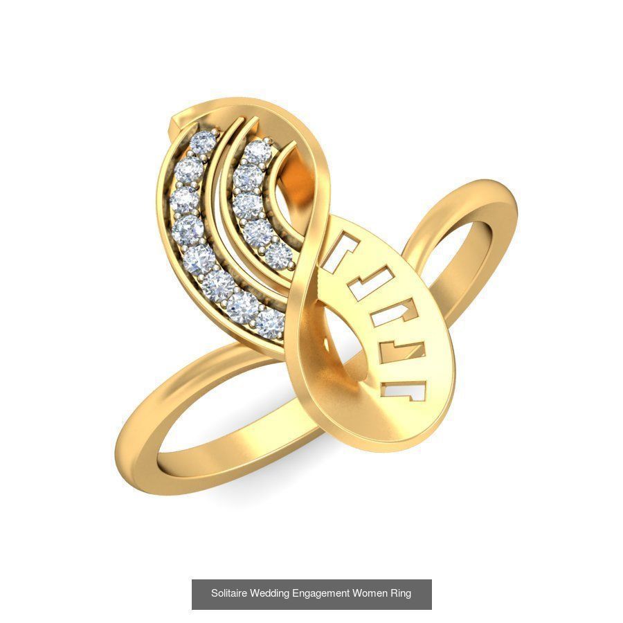 206 Solitaire Rings 3dm STL OBJ FBX Details 3D Model Collection _186