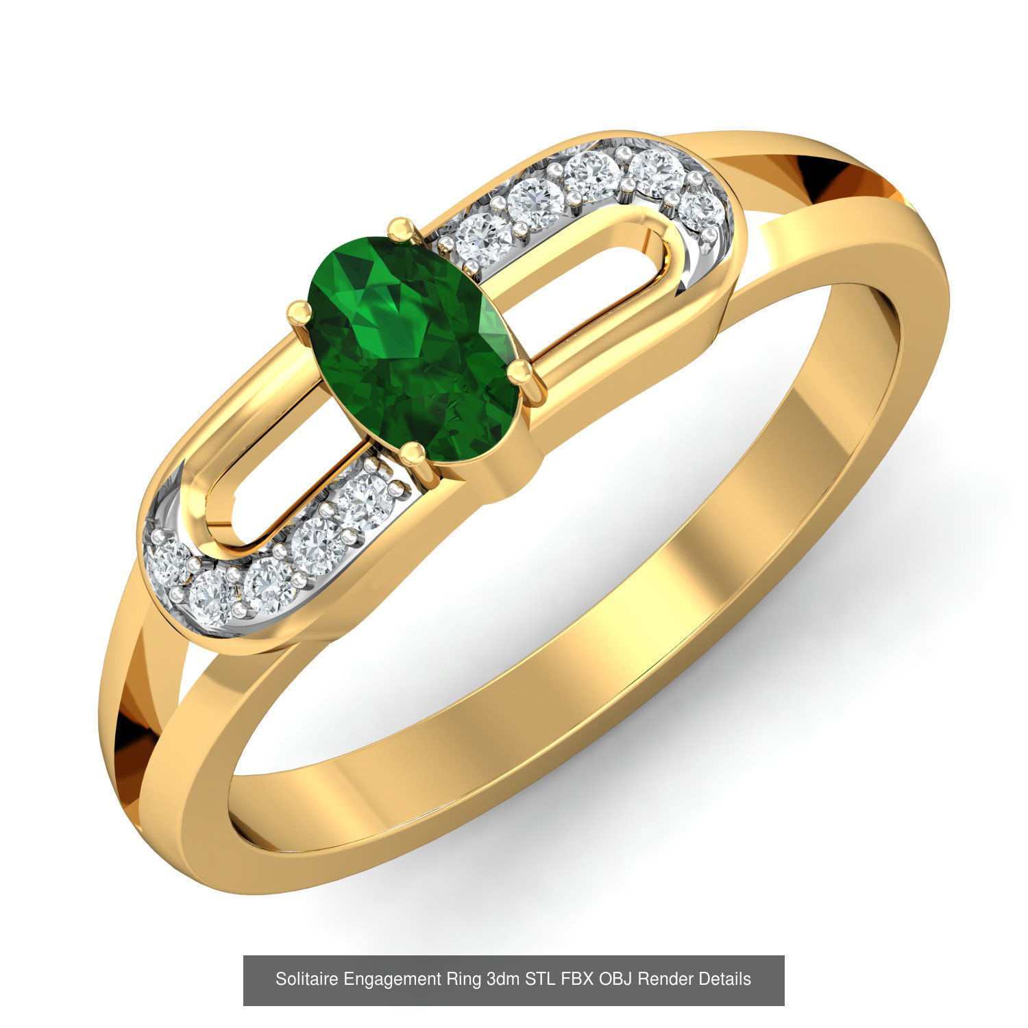 206 Solitaire Rings 3dm STL OBJ FBX Details 3D Model Collection _173