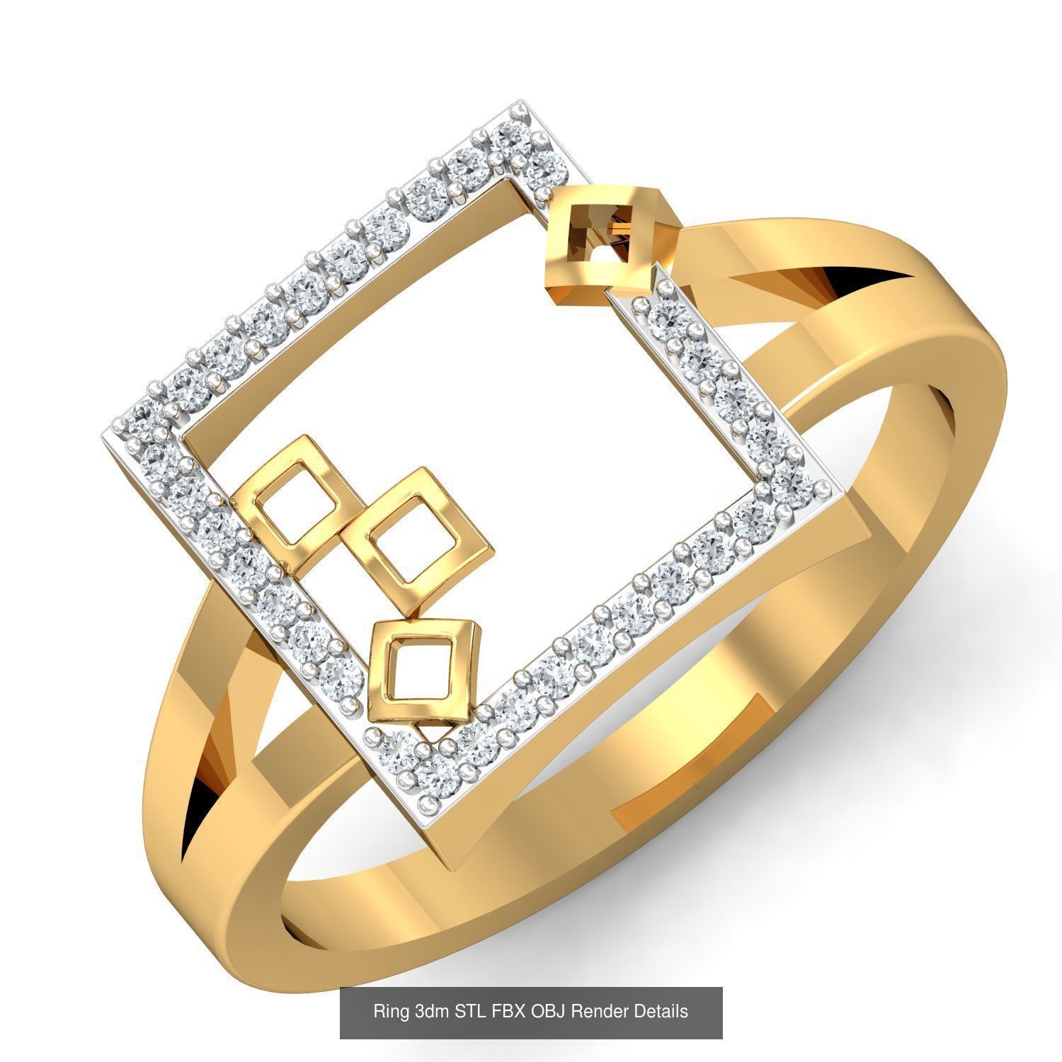 206 Solitaire Rings 3dm STL OBJ FBX Details 3D Model Collection _130
