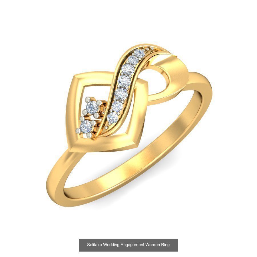 206 Solitaire Rings 3dm STL OBJ FBX Details 3D Model Collection _181