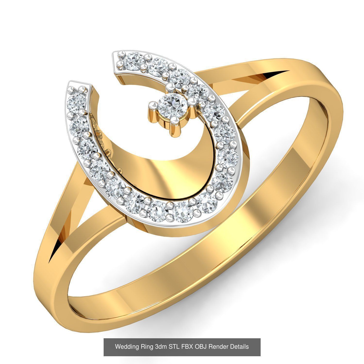 206 Solitaire Rings 3dm STL OBJ FBX Details 3D Model Collection _137
