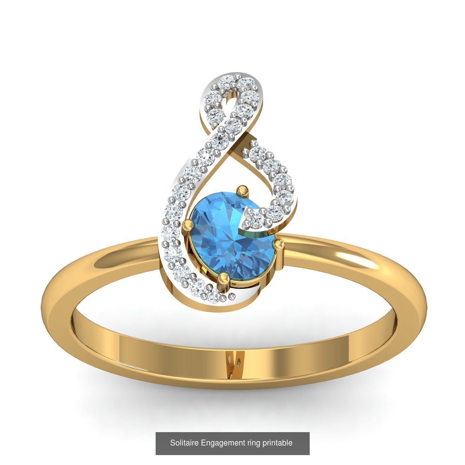 206 Solitaire Rings 3dm STL OBJ FBX Details 3D Model Collection _114