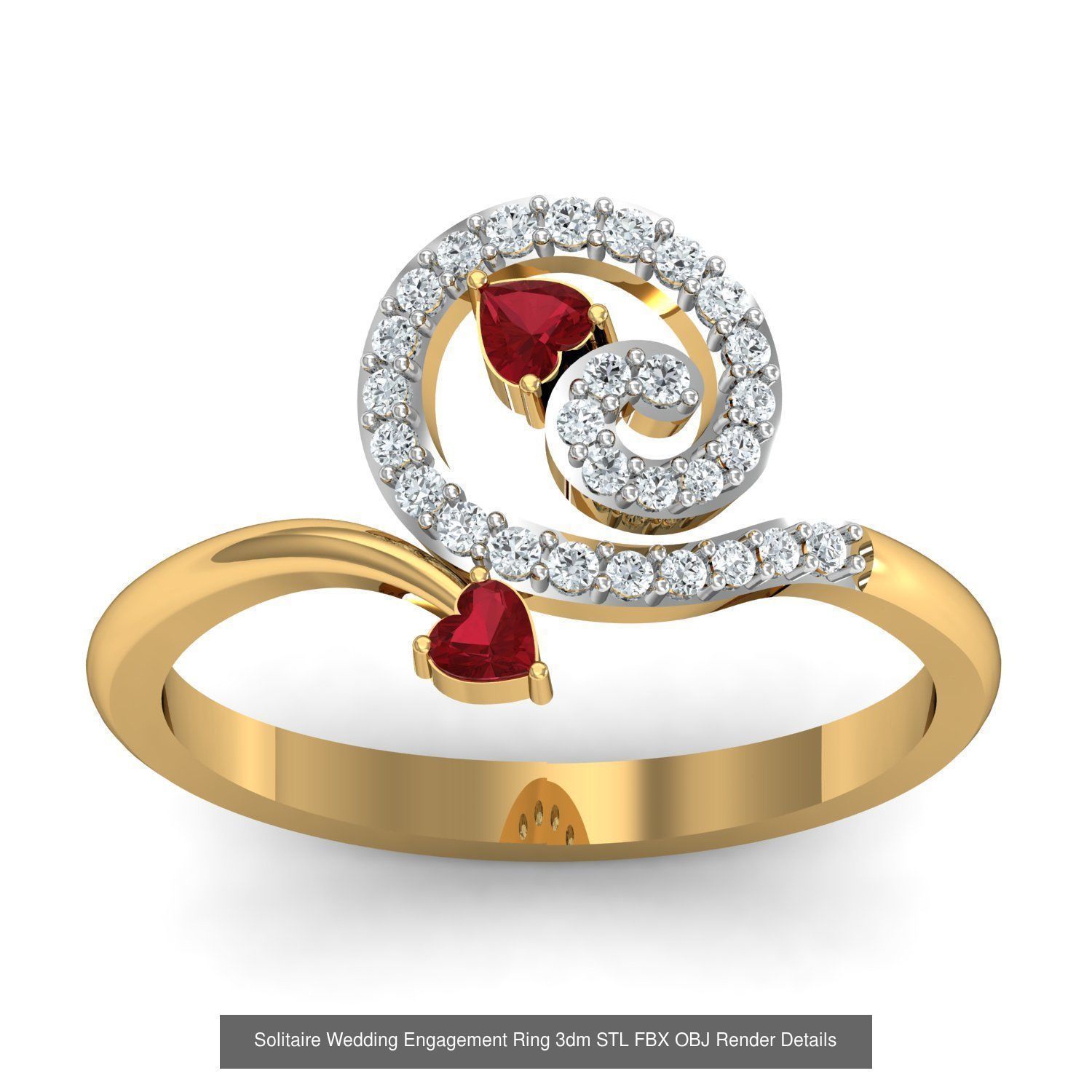 206 Solitaire Rings 3dm STL OBJ FBX Details 3D Model Collection _84