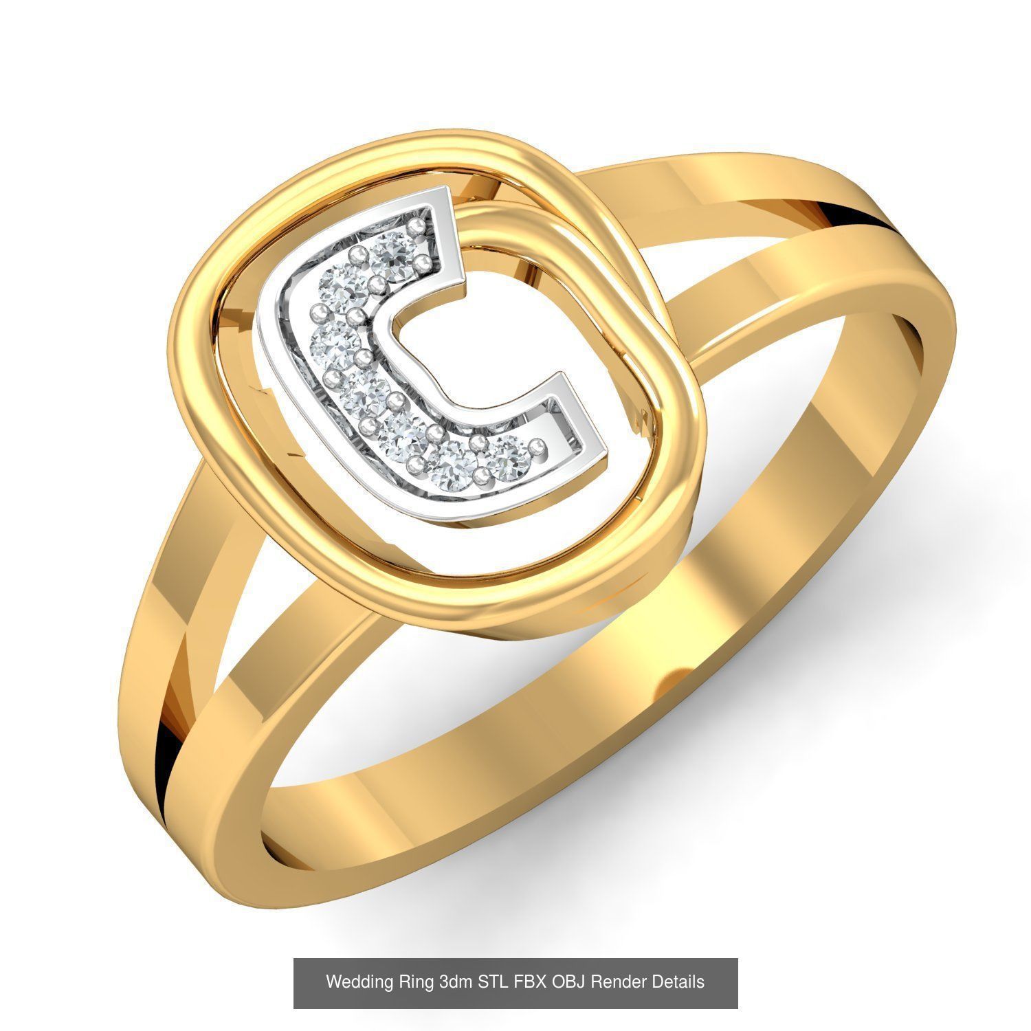 206 Solitaire Rings 3dm STL OBJ FBX Details 3D Model Collection _141