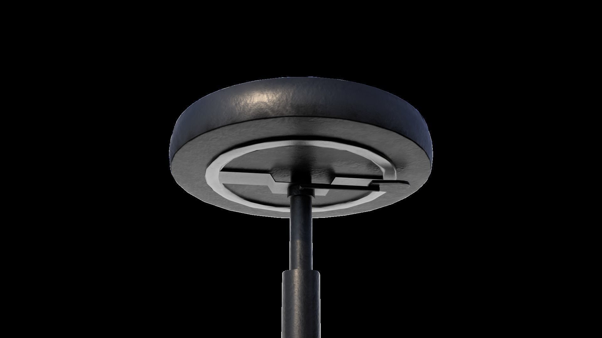 Chair stool with wheels and seat 3D model_4