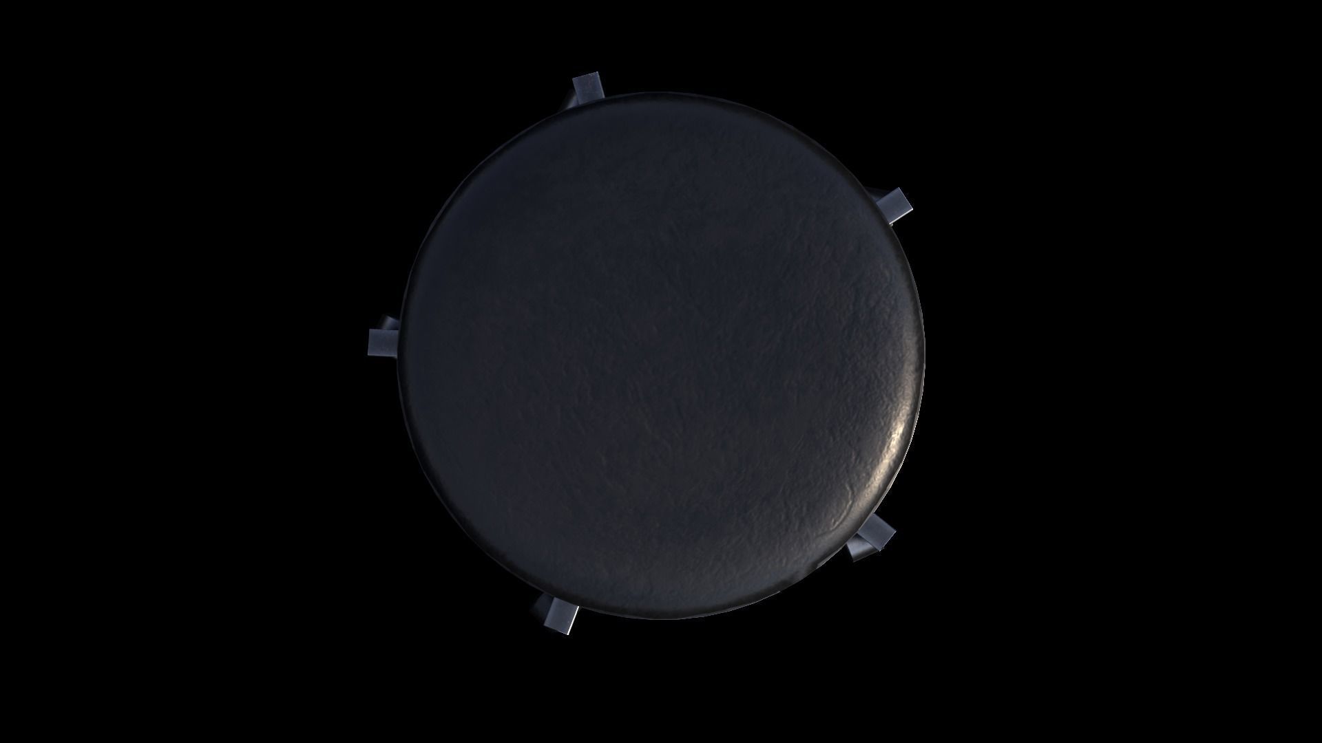 Chair stool with wheels and seat 3D model_3