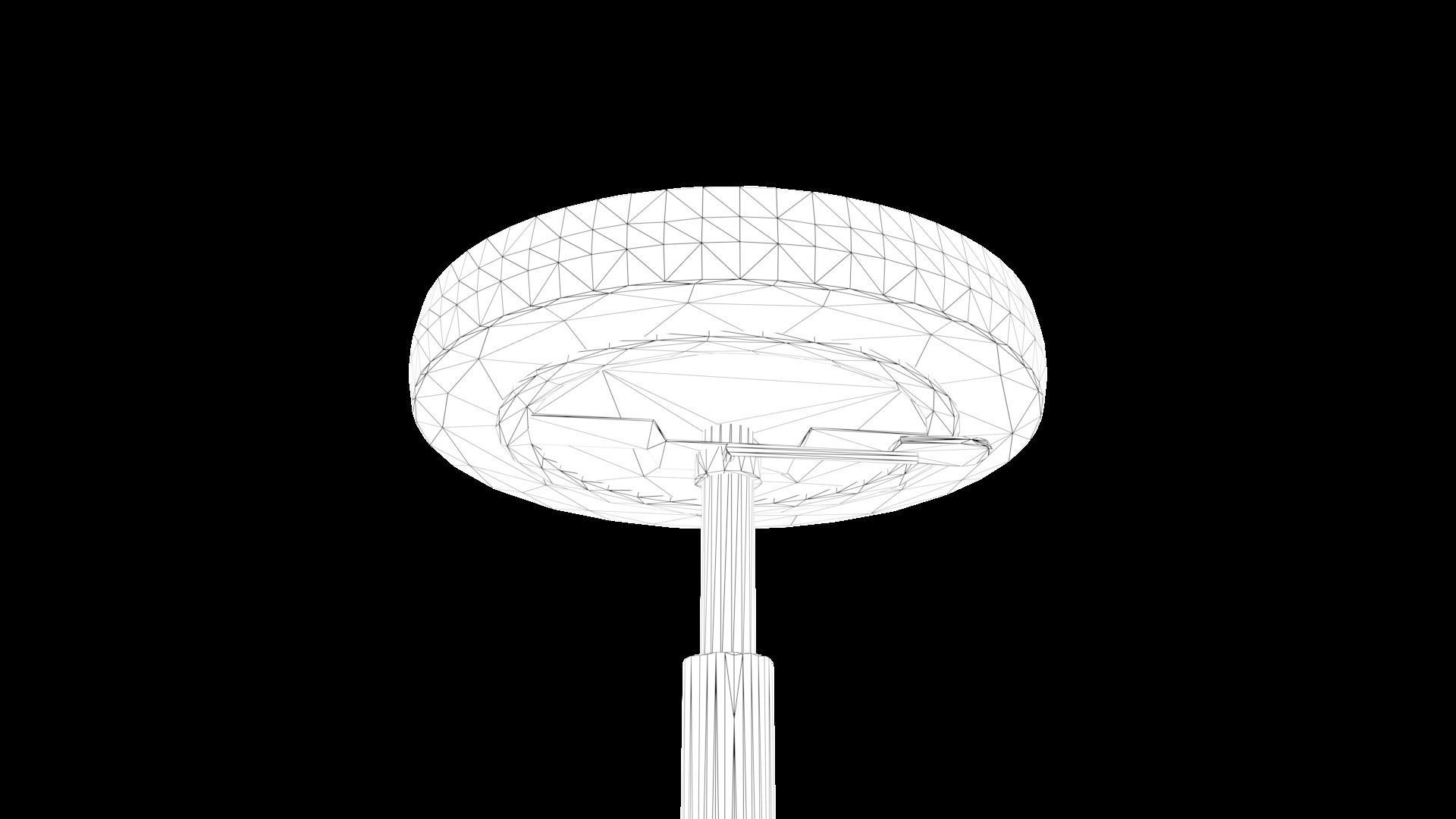 Chair stool with wheels and seat 3D model_6