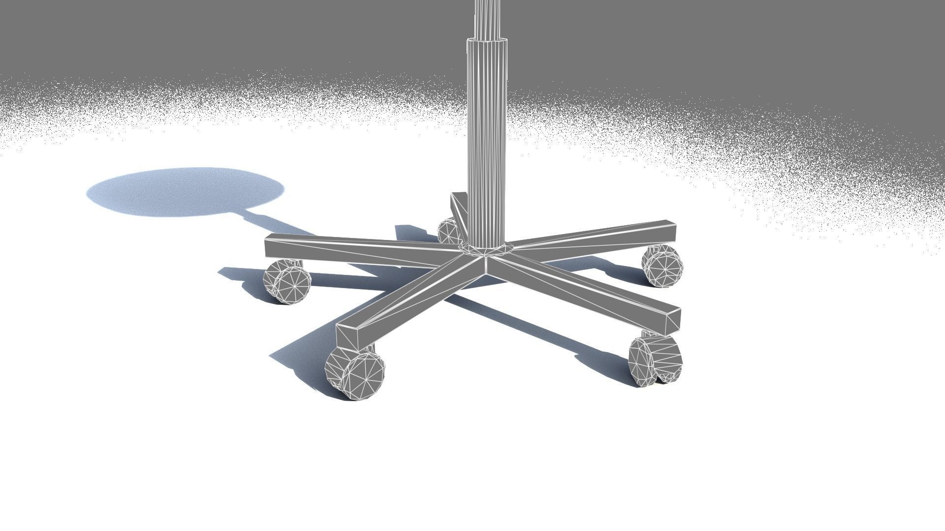 Chair stool with wheels and seat 3D model_7