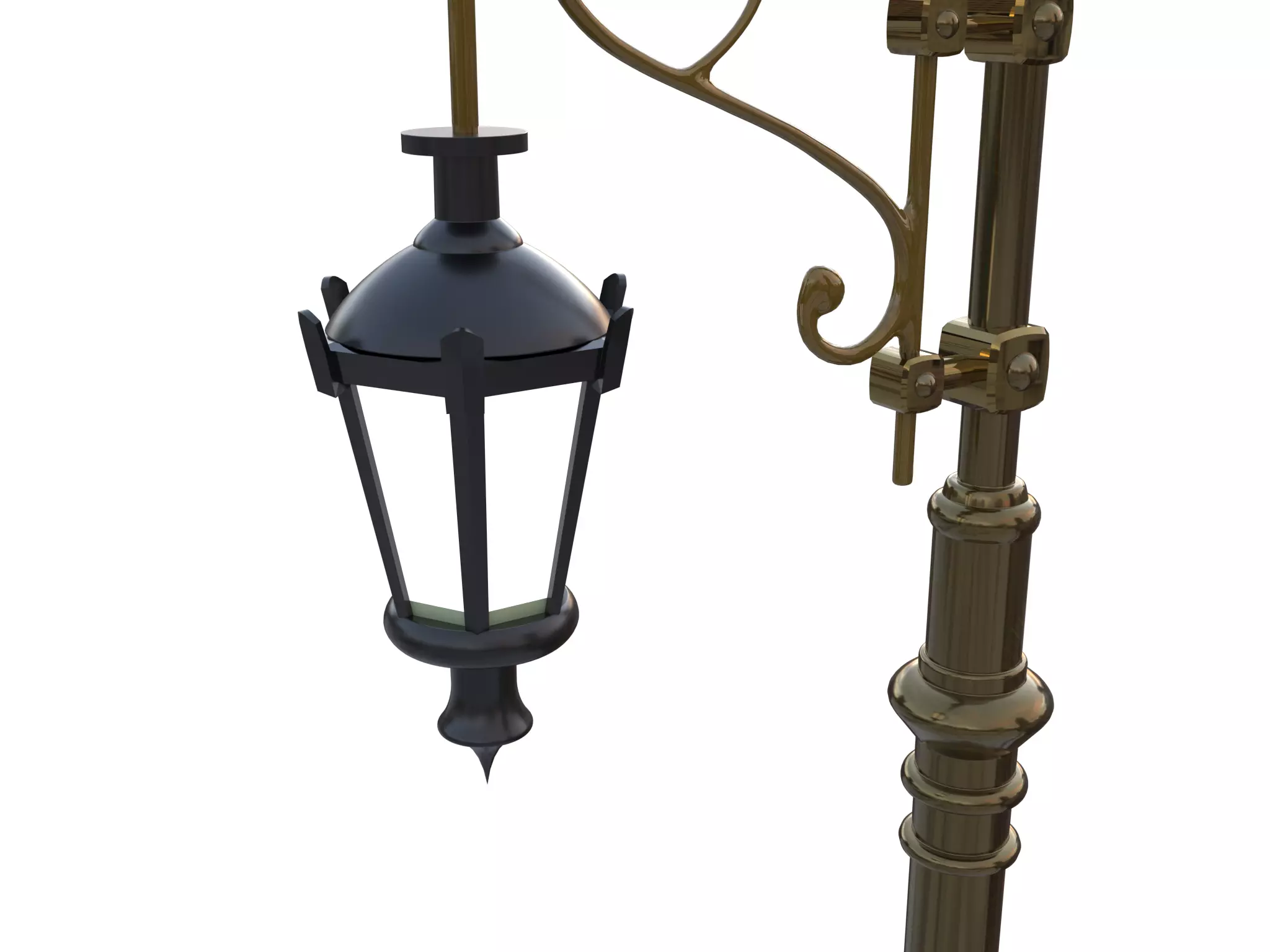 Street Lamp  Low-poly 3D model_0