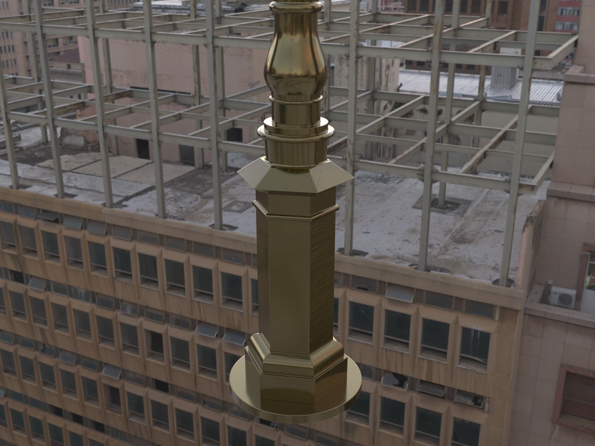 Street Lamp  Low-poly 3D model_6