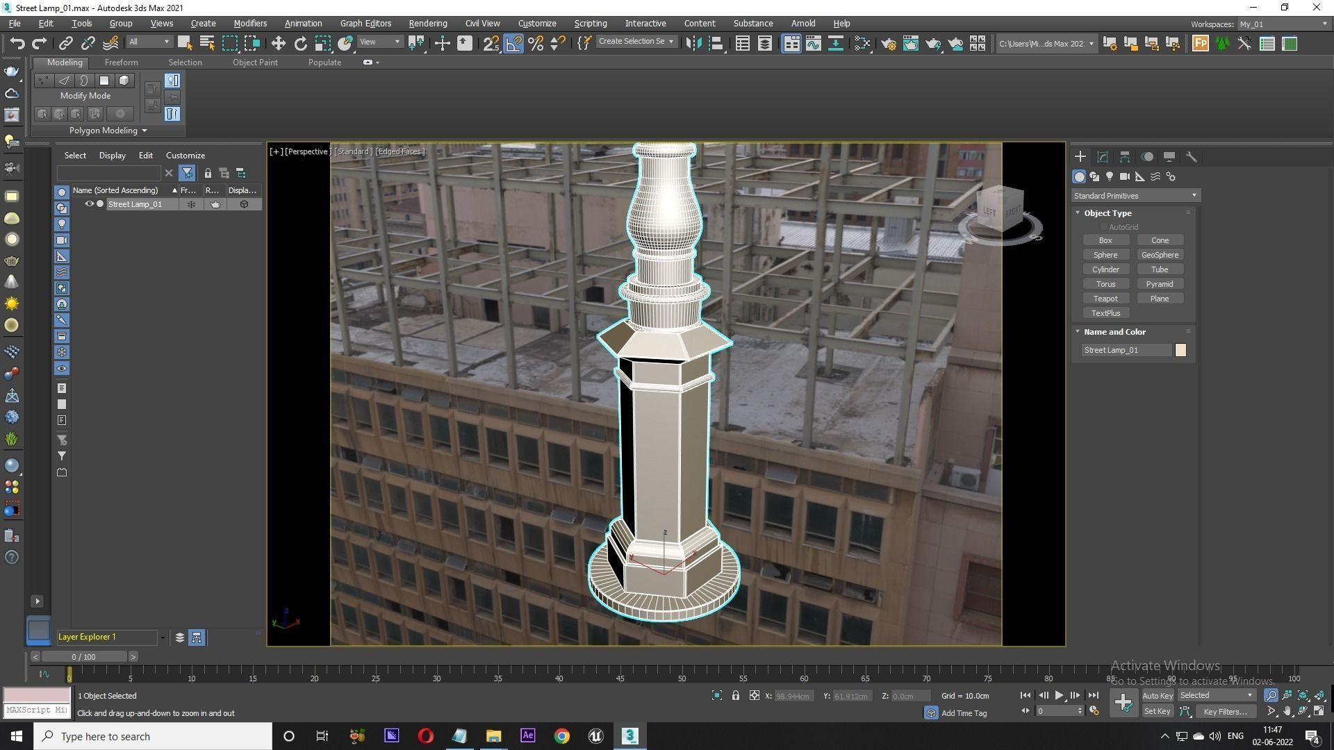 Street Lamp  Low-poly 3D model_7