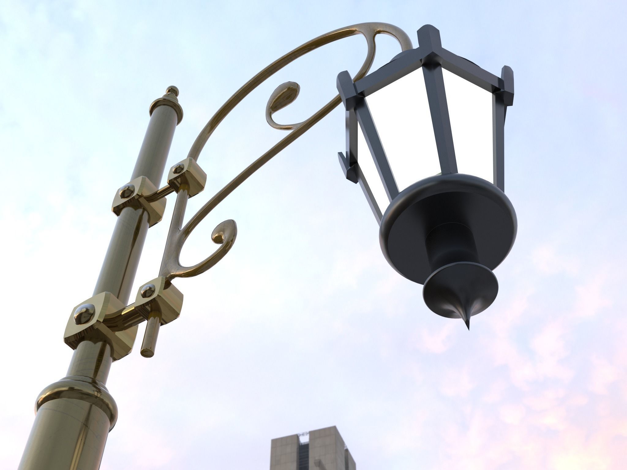 Street Lamp  Low-poly 3D model_2