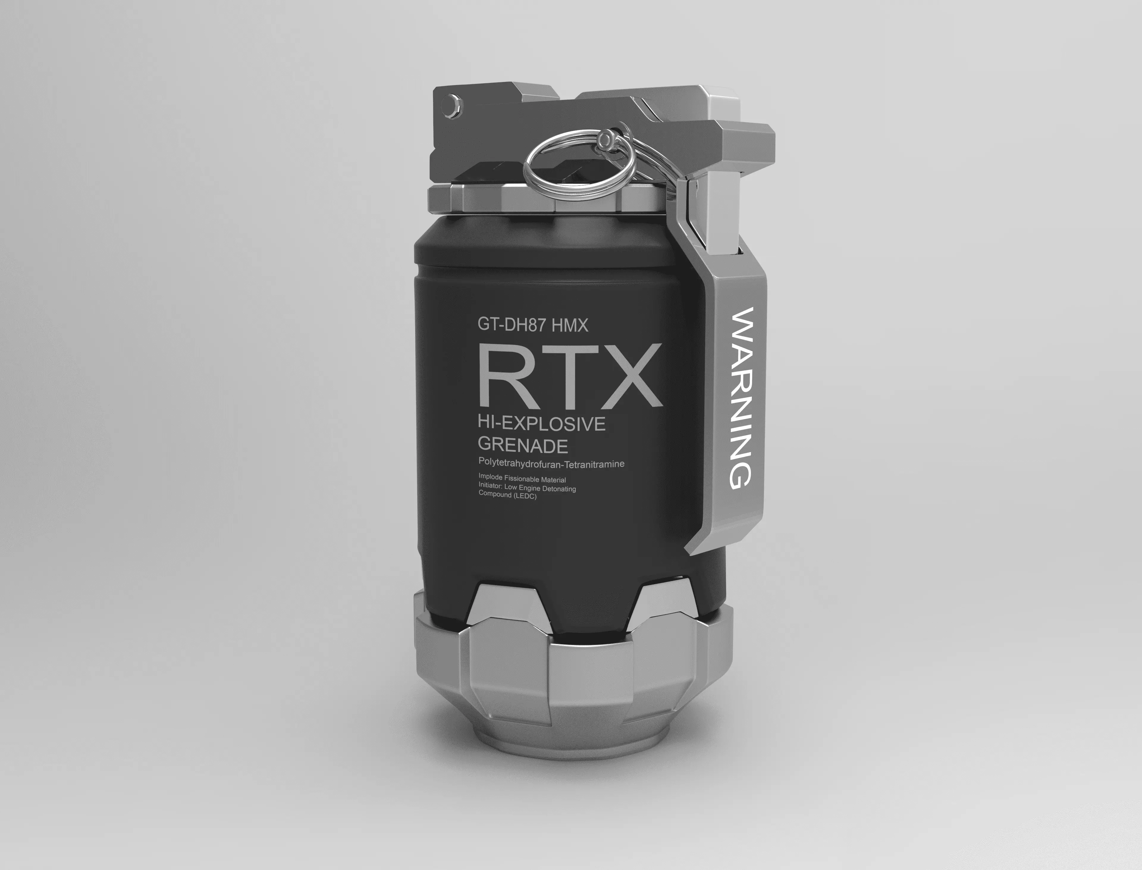 Grenade rtx Low-poly 3D model_0