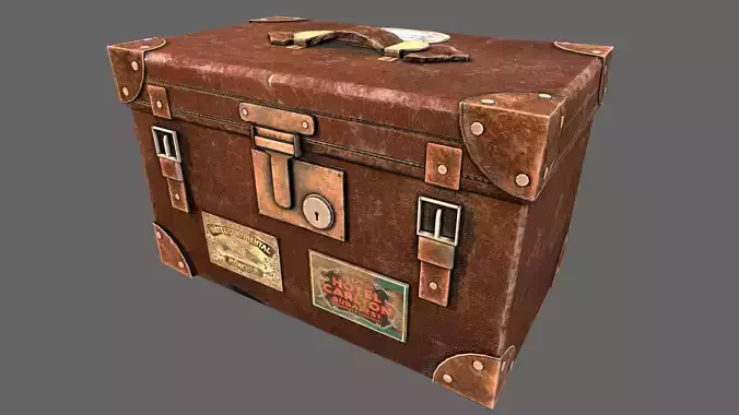 Suitcase Luggage Travel Lowpoly Vintage 3d Game model