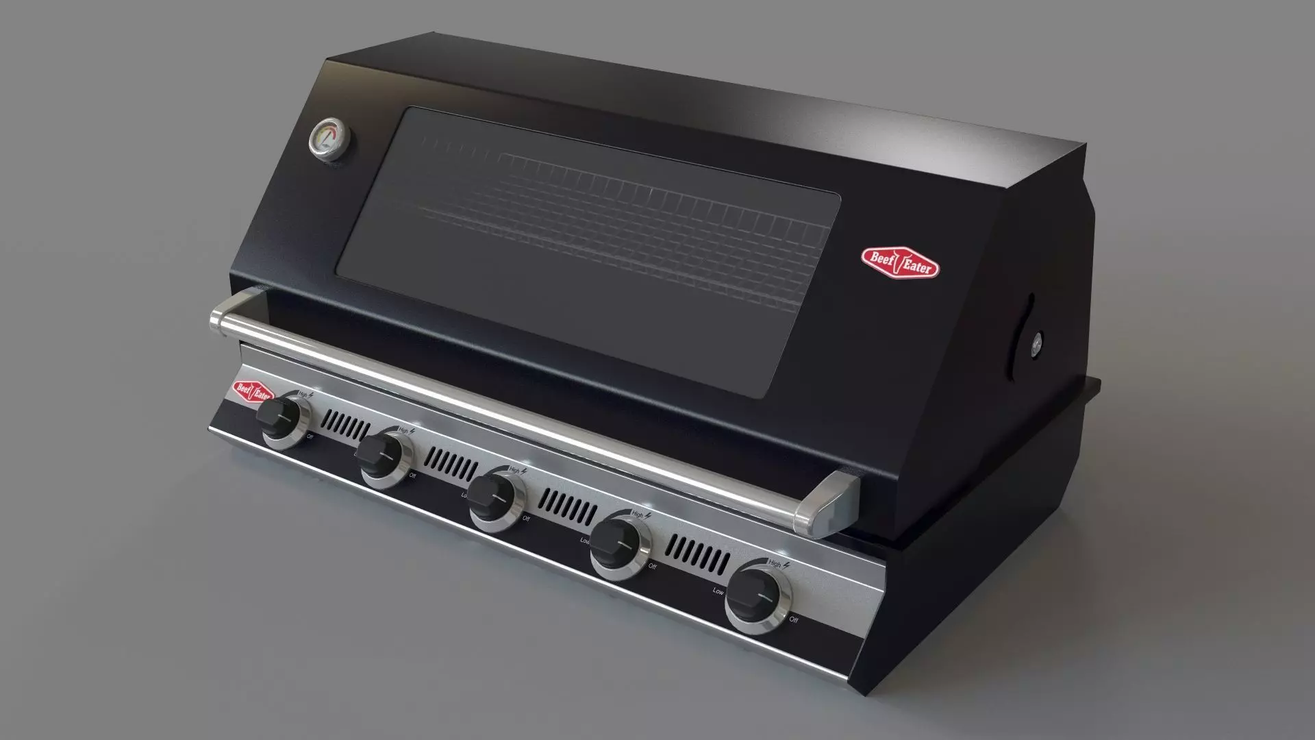 Beef Eater Black 3000E 5 Burner Built-in BBQ Grill 3D model