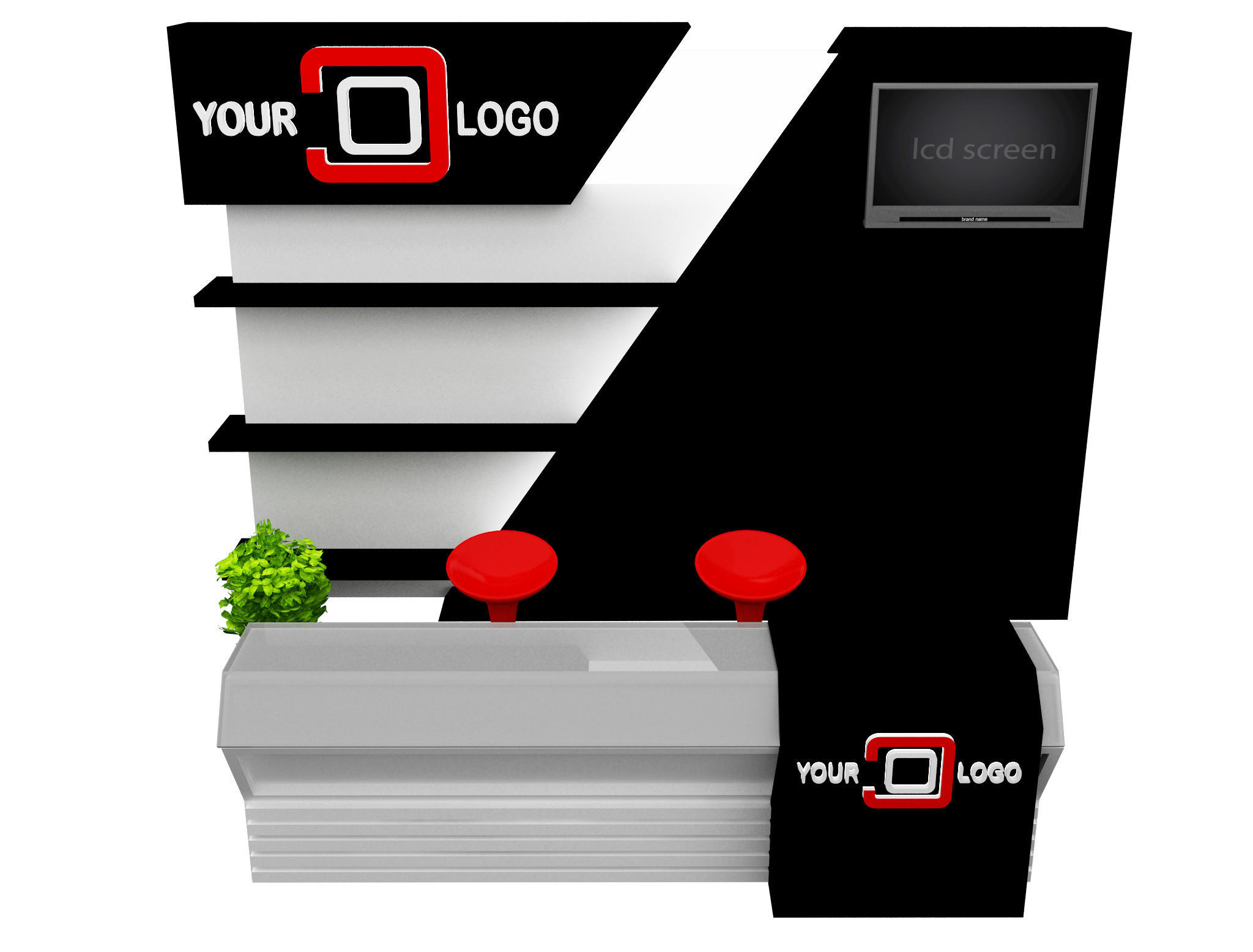 Booth Exhibition Stand a468b 3D model_6