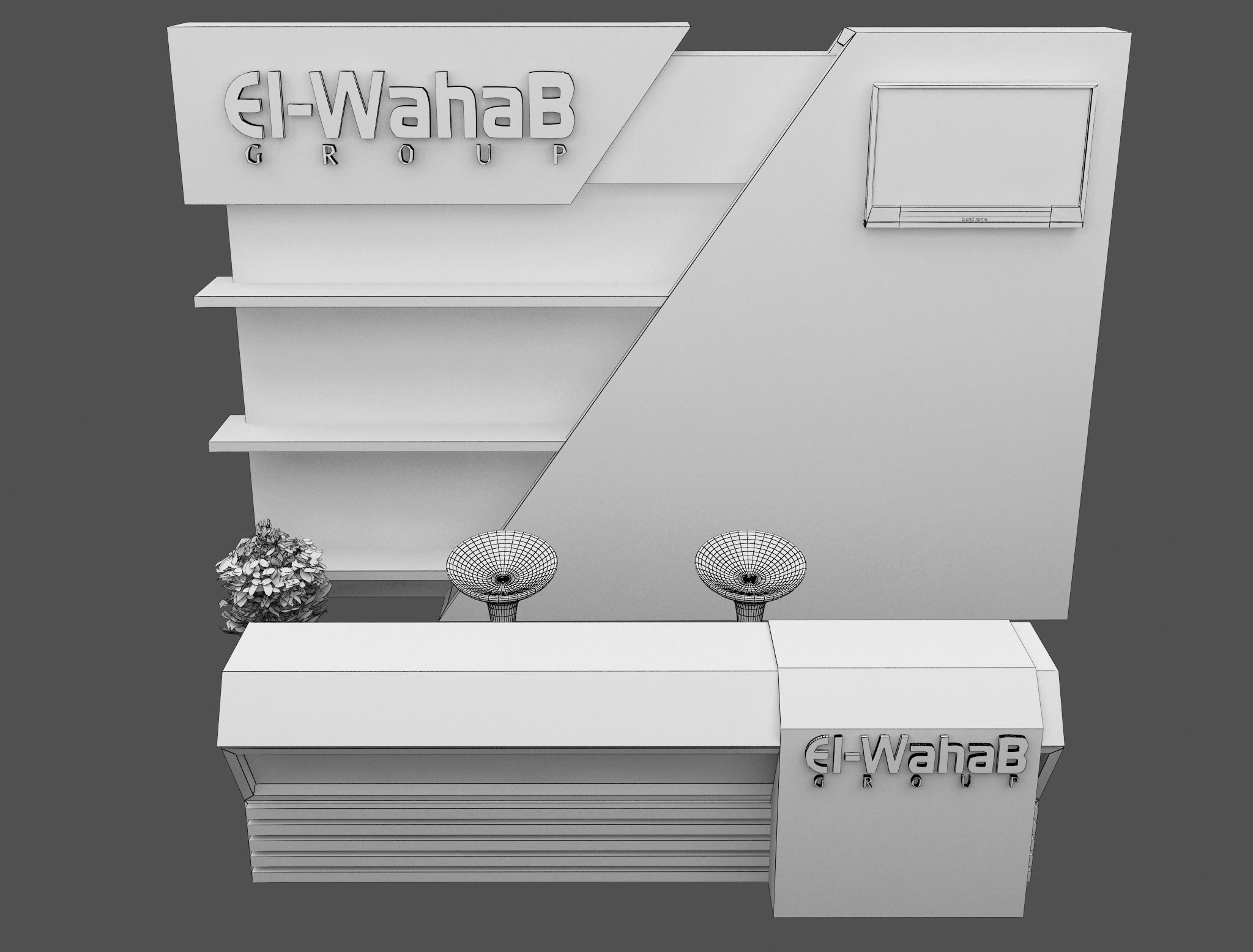 Booth Exhibition Stand a468b 3D model_7