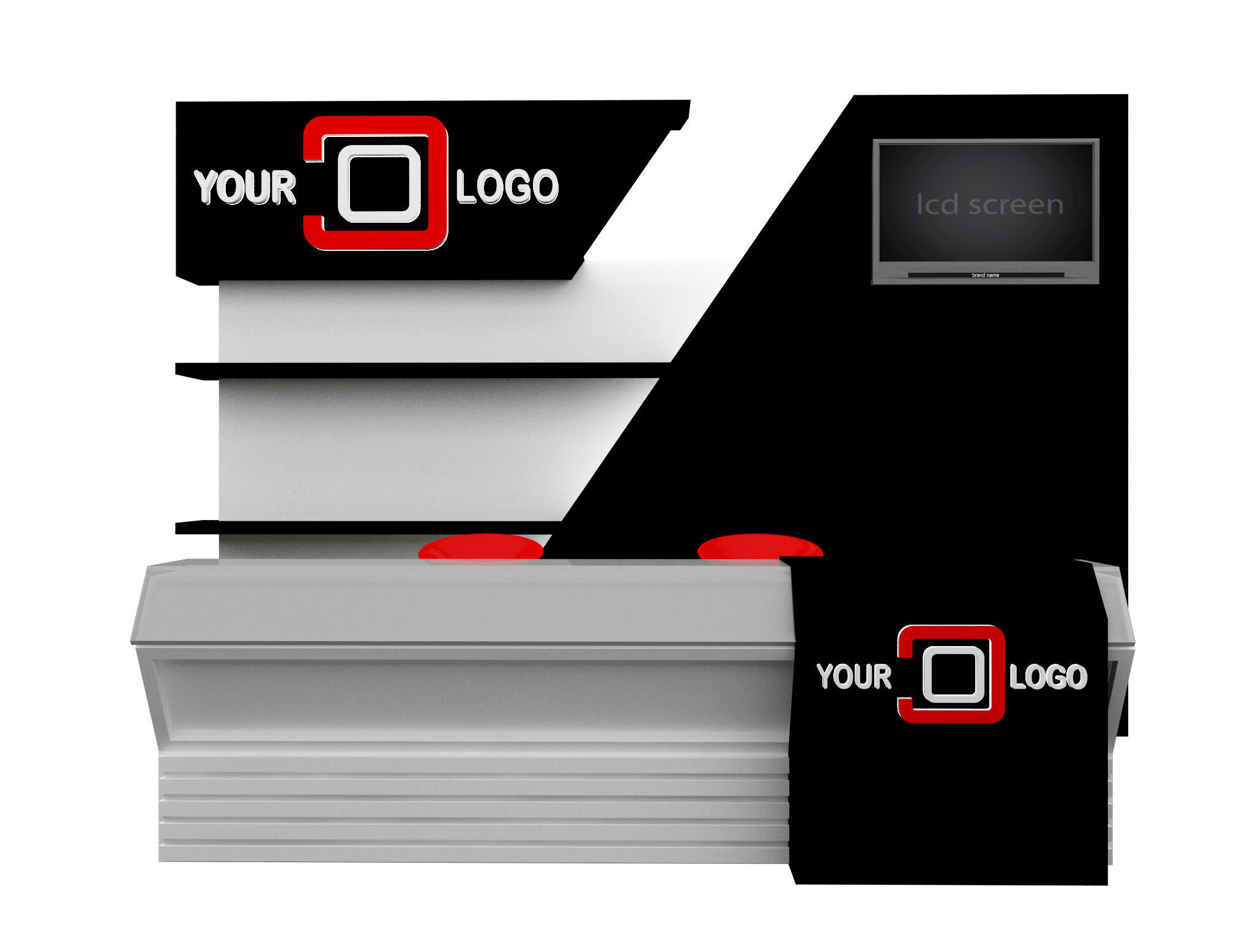 Booth Exhibition Stand a468b 3D model_2