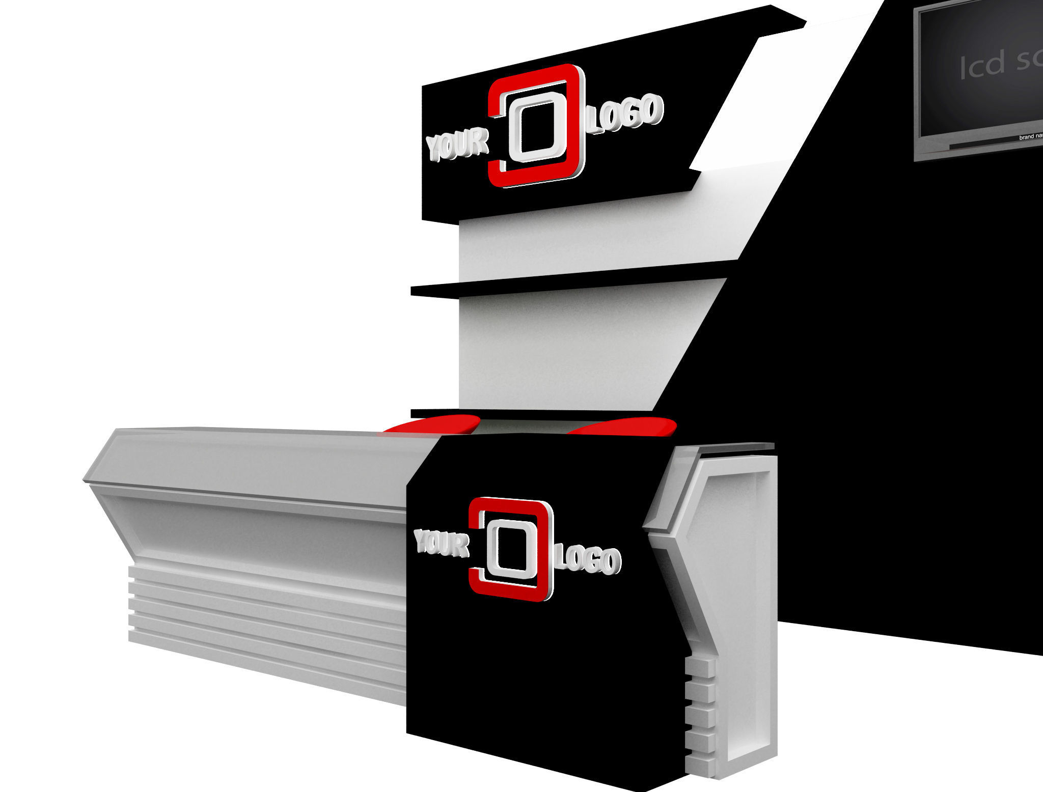 Booth Exhibition Stand a468b 3D model_10