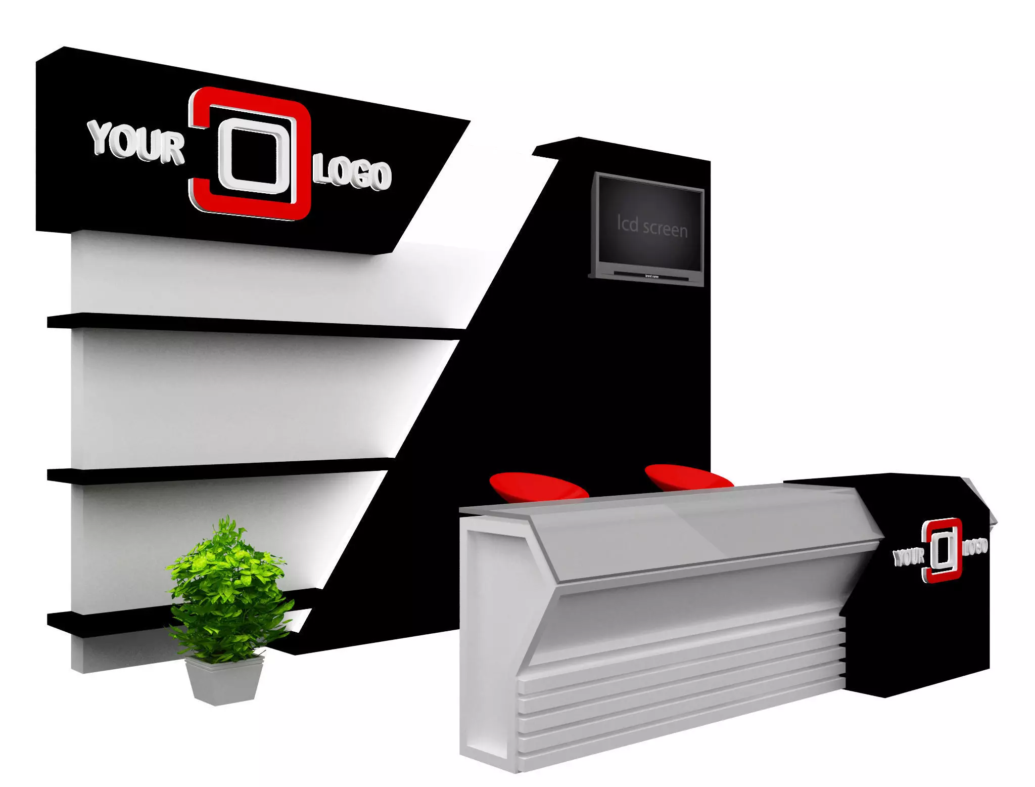 Booth Exhibition Stand a468b 3D model_0