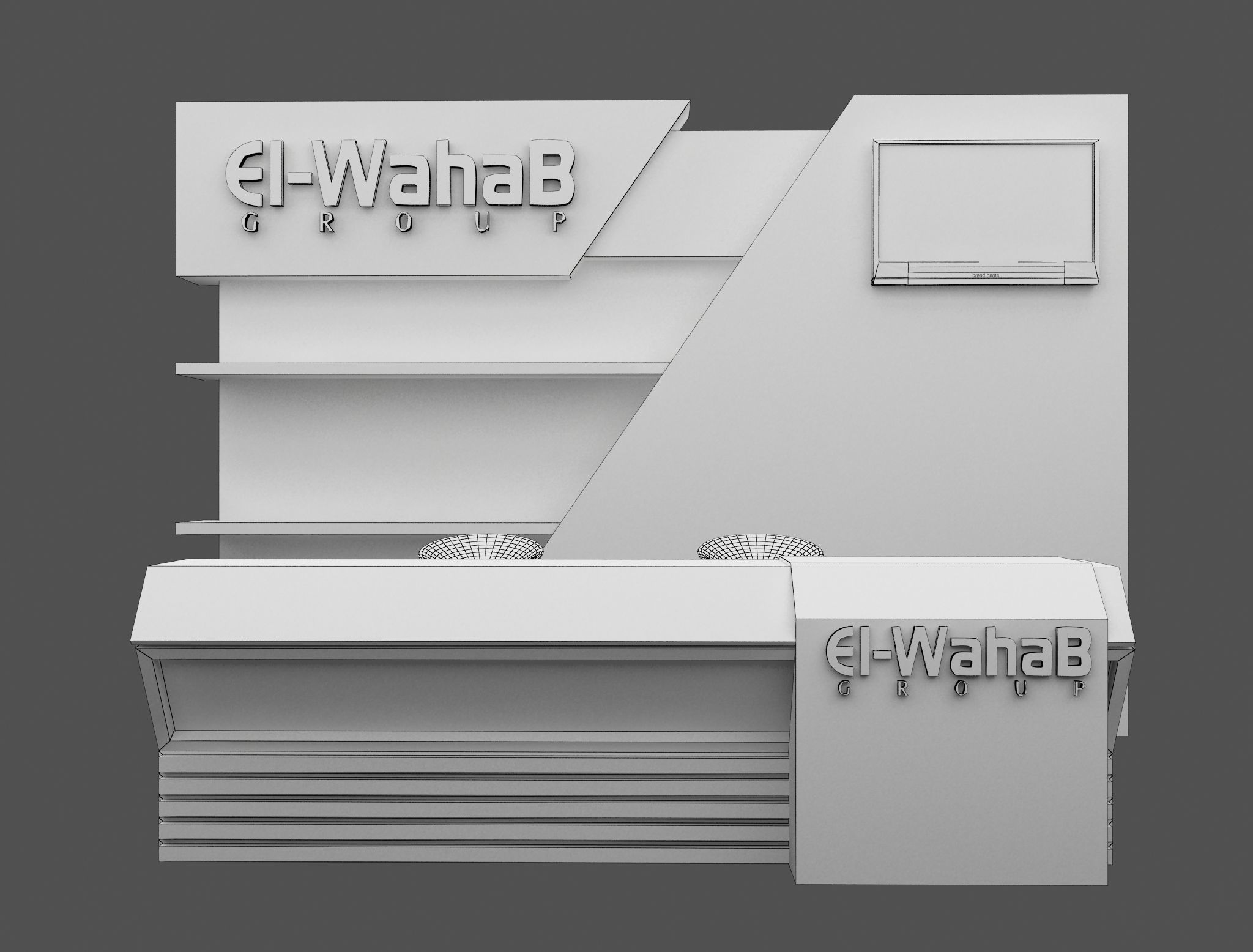 Booth Exhibition Stand a468b 3D model_3