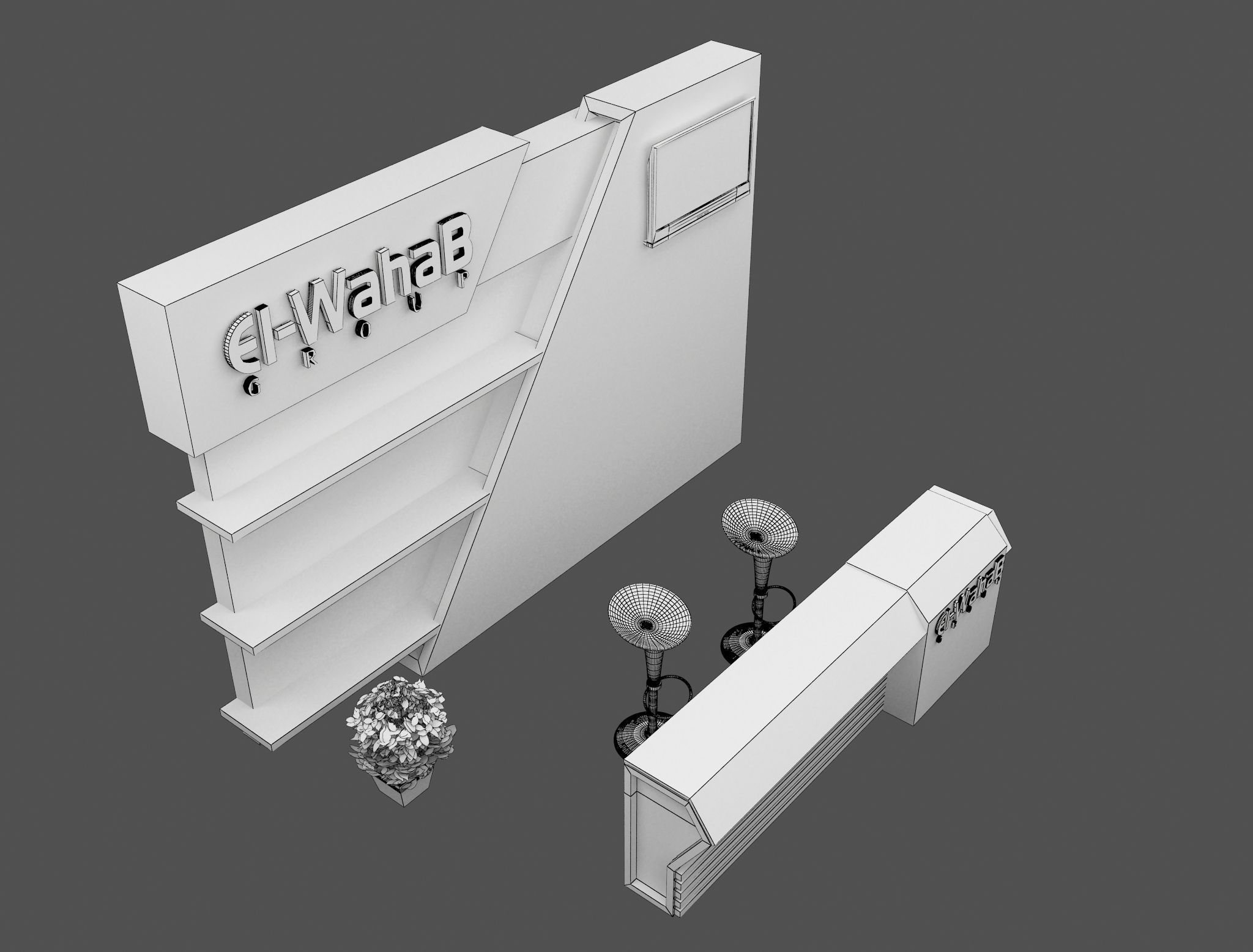 Booth Exhibition Stand a468b 3D model_9