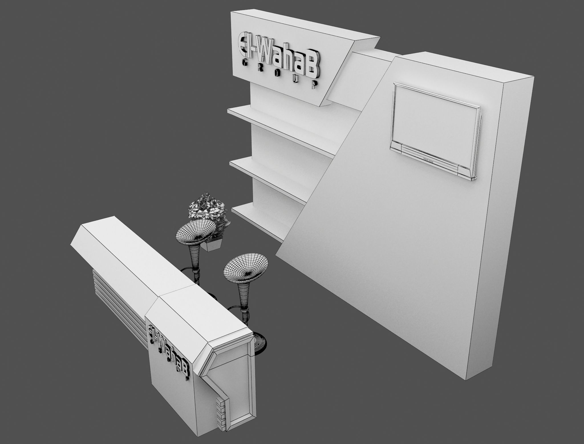Booth Exhibition Stand a468b 3D model_5
