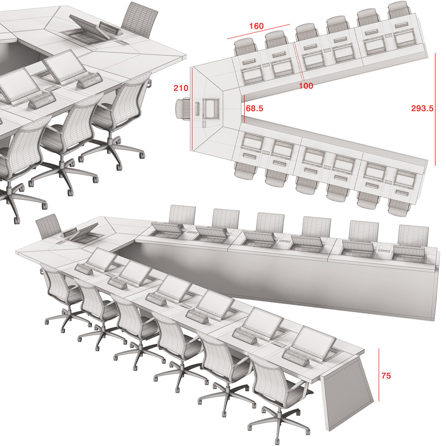 Conference Set 02 3D model_10