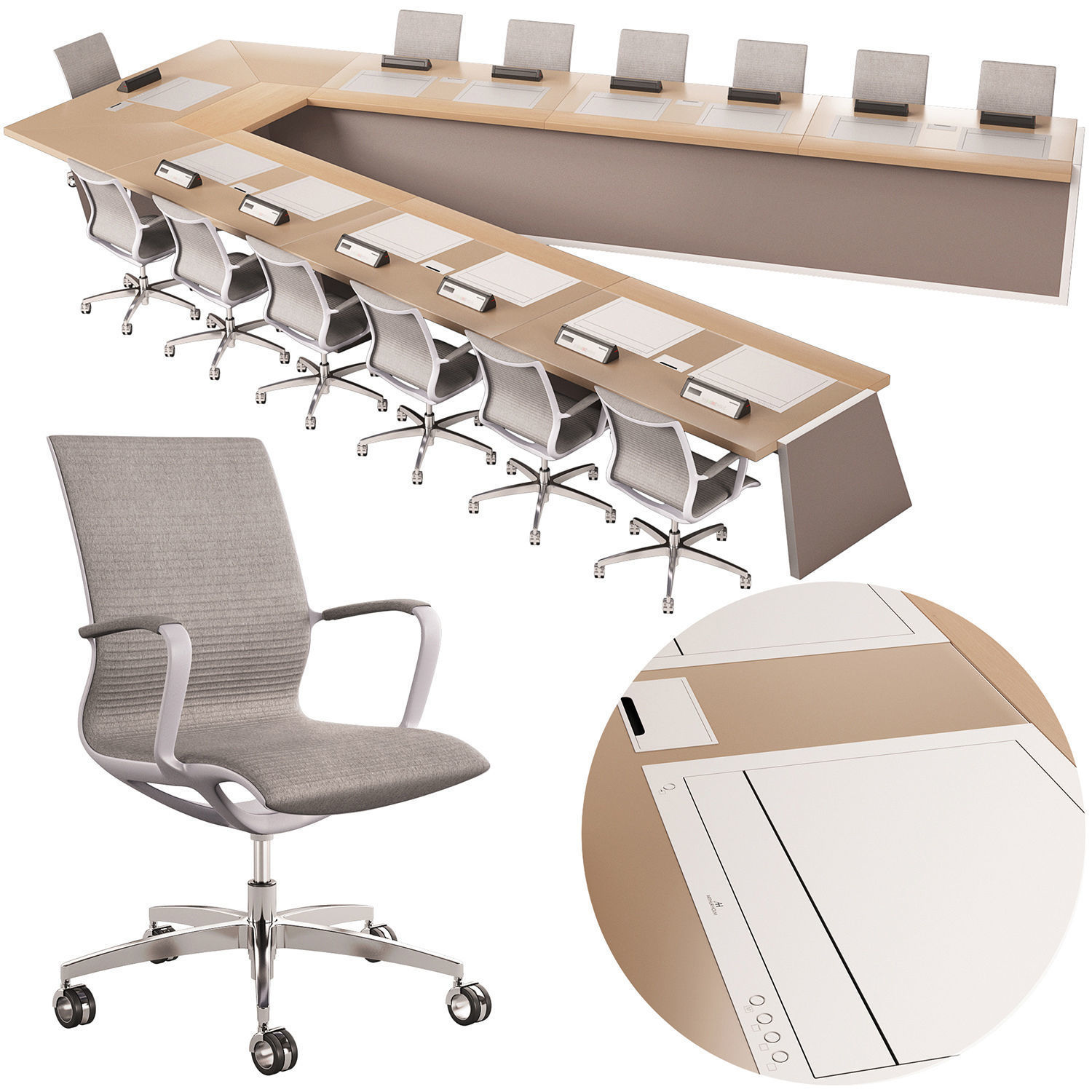 Conference Set 02 3D model_6