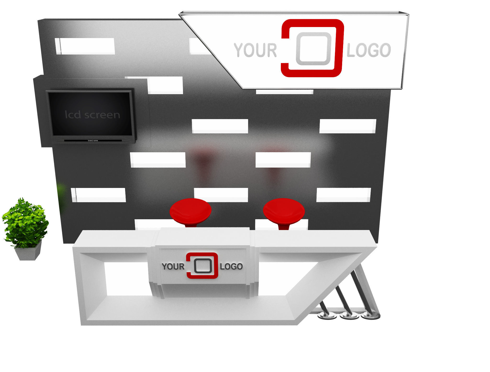 Booth Exhibition Stand a468c 3D model_6