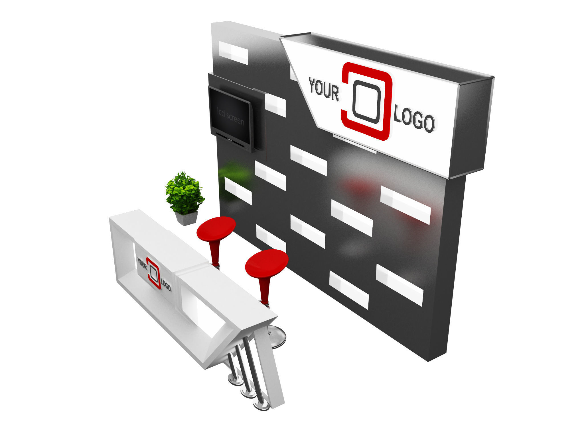 Booth Exhibition Stand a468c 3D model_4