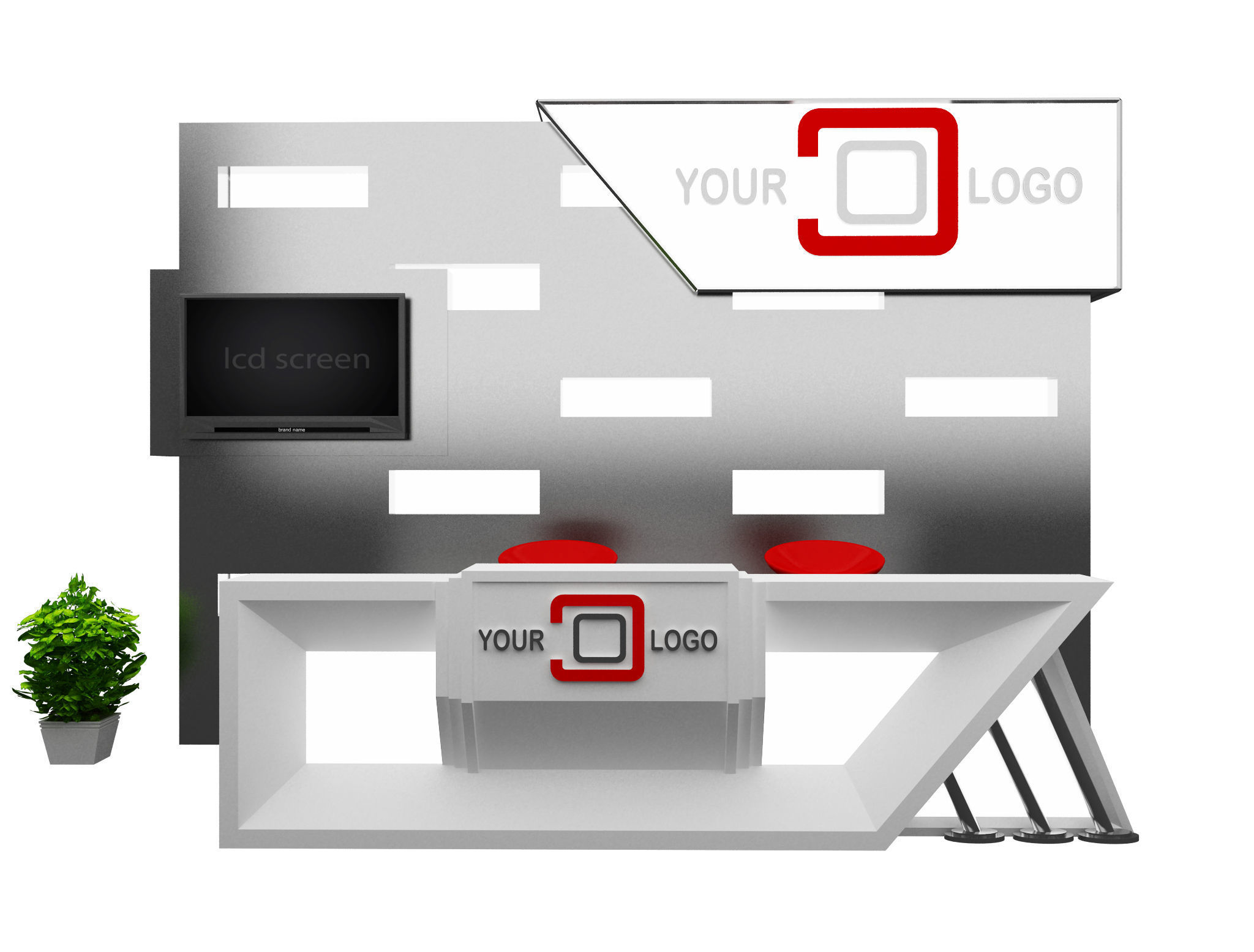 Booth Exhibition Stand a468c 3D model_2