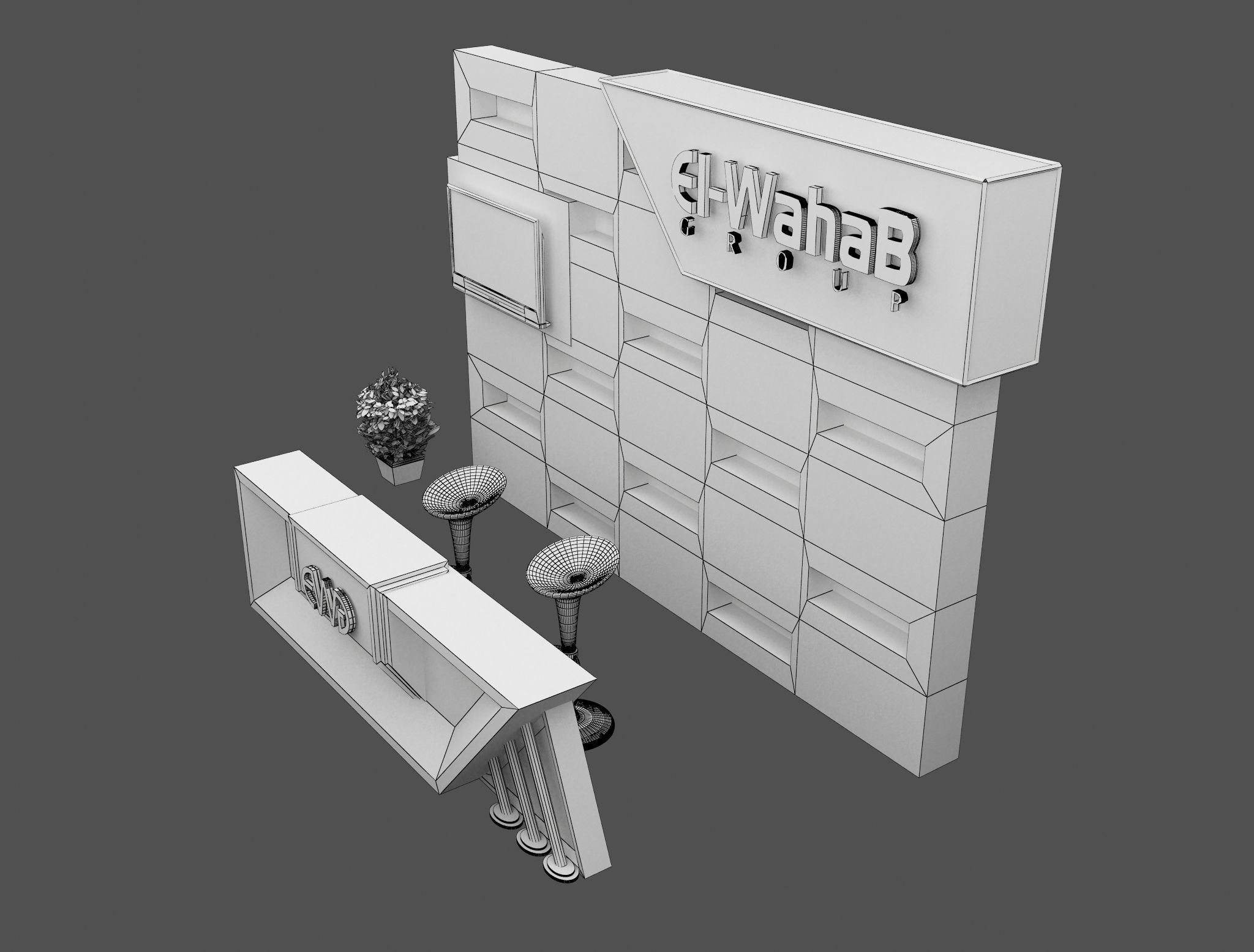 Booth Exhibition Stand a468c 3D model_5