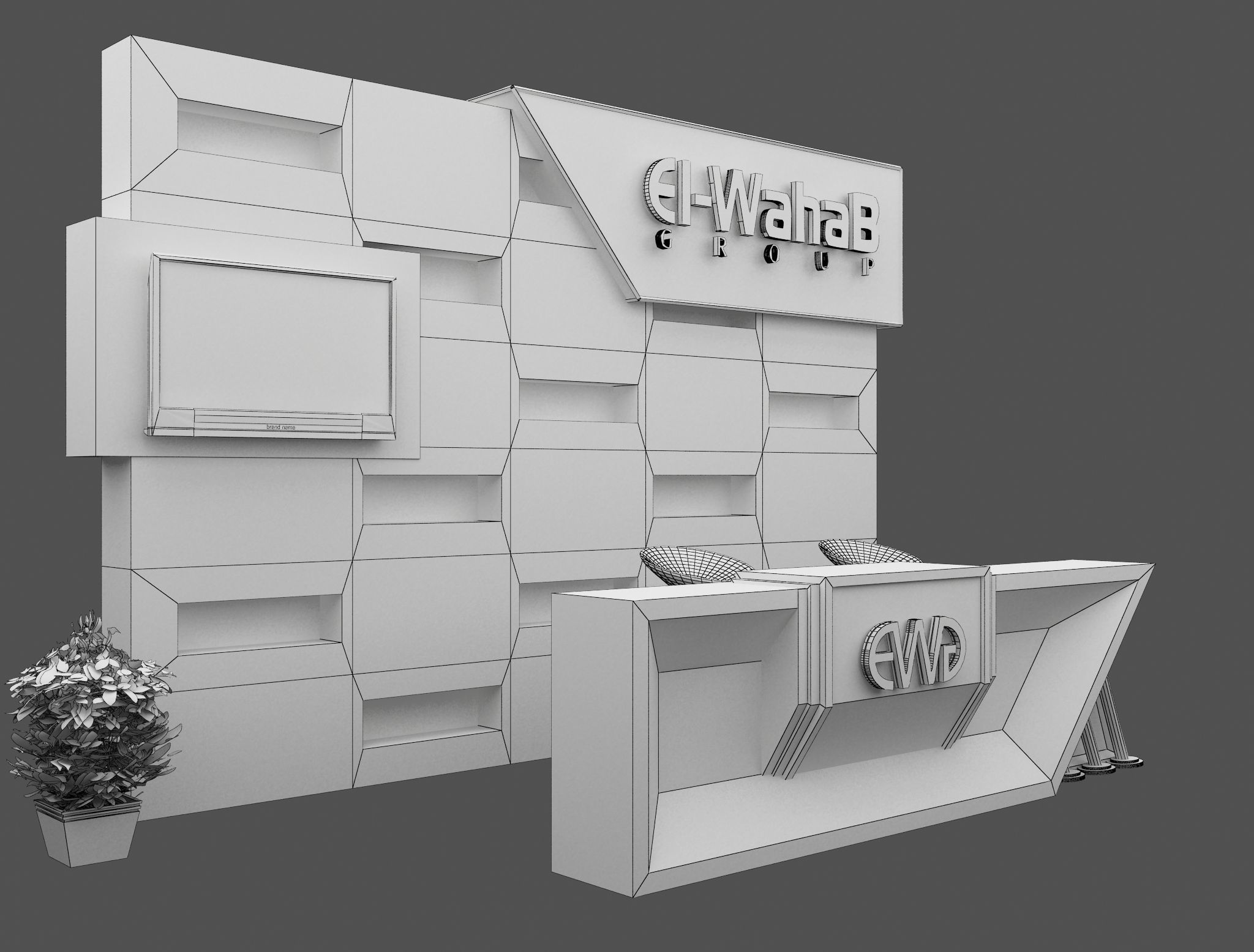 Booth Exhibition Stand a468c 3D model_1